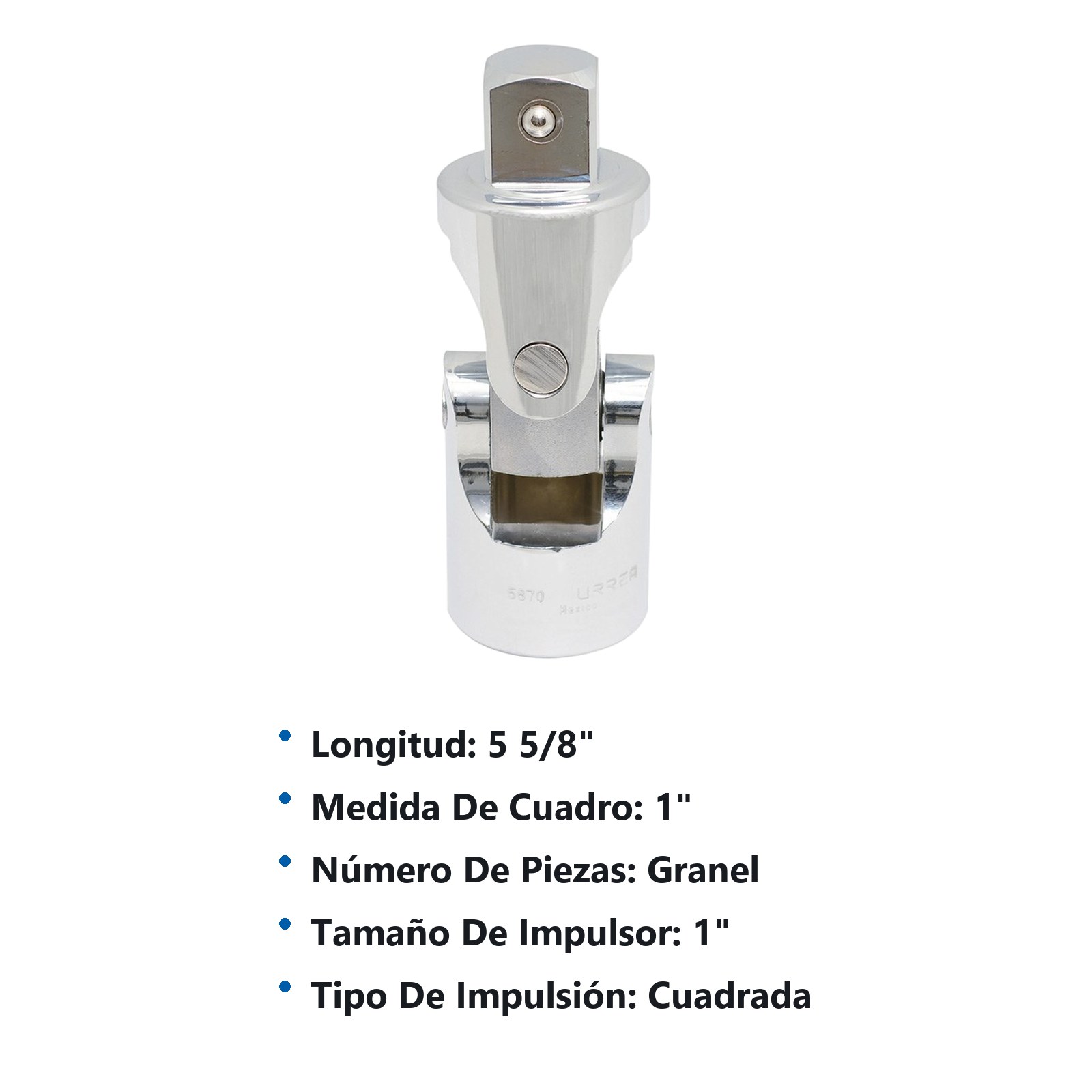 Nudo universal para dado cuadro de 1", 5-5/8" Urrea - Imagen 2