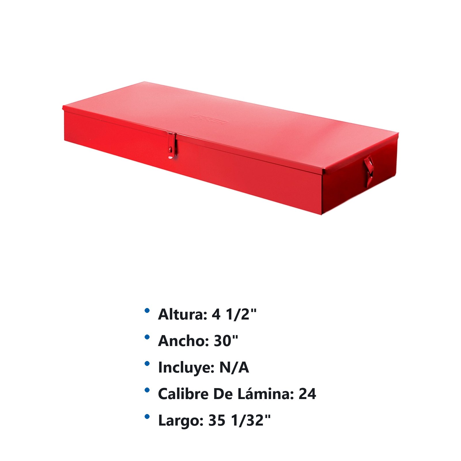 Caja metálica usos múltiples color rojo 35" x 11" x 4" Urrea - Imagen 3