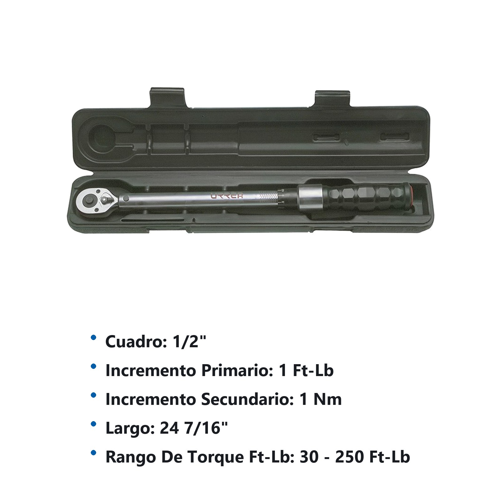 Torquímetro de trueno escala dual cuadro de 1/2", 30-250 ft-lb Urrea - Imagen 3