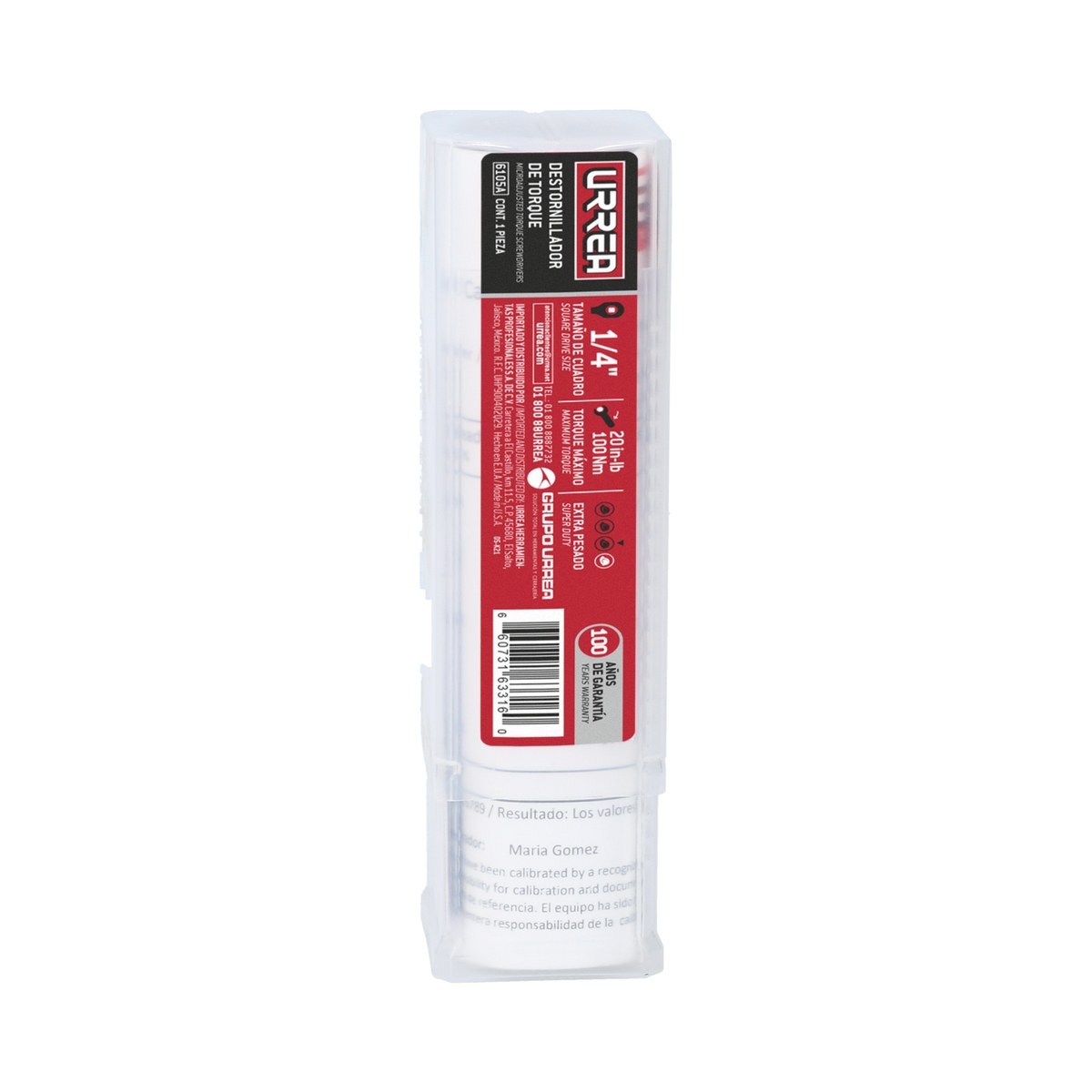Destornillador de torque microajustable con mango plástico cuadro de 1/4", 20-100 in-oz Urrea - Imagen 2