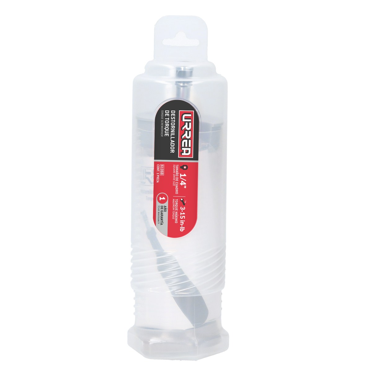 Destornillador de torque microajustable con mango plástico cuadro de 1/4", 3-15 in-lb Urrea - Imagen 2