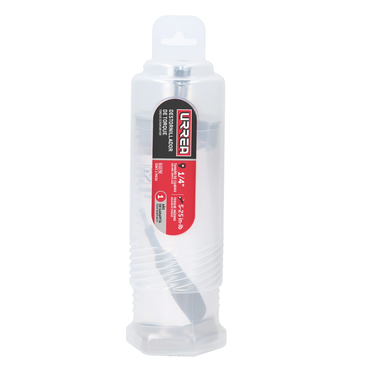 Destornillador de torque microajustable con mango plástico cuadro de 1/4", 5-25 in-lb Urrea - Imagen 2