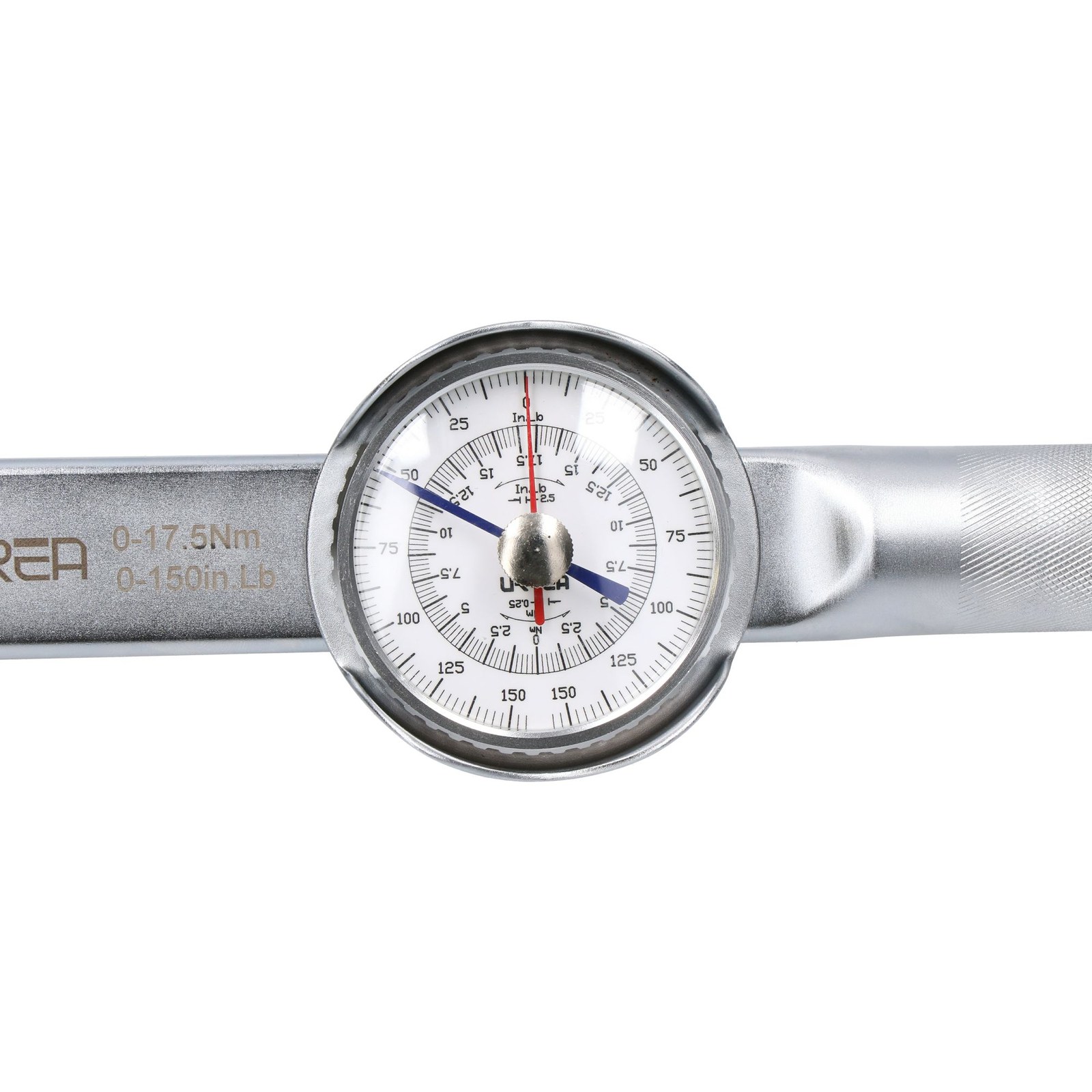 Torquímetro de carátula con cuerpo de aluminio cuadro de 3/8", 30-150 in-lb Urrea - Imagen 4