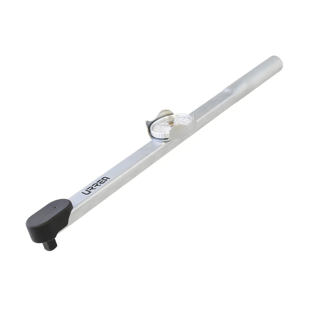Torquímetro de carátula con cuerpo de aluminio cuadro de 1/2", 50-250 ft-lb Urrea