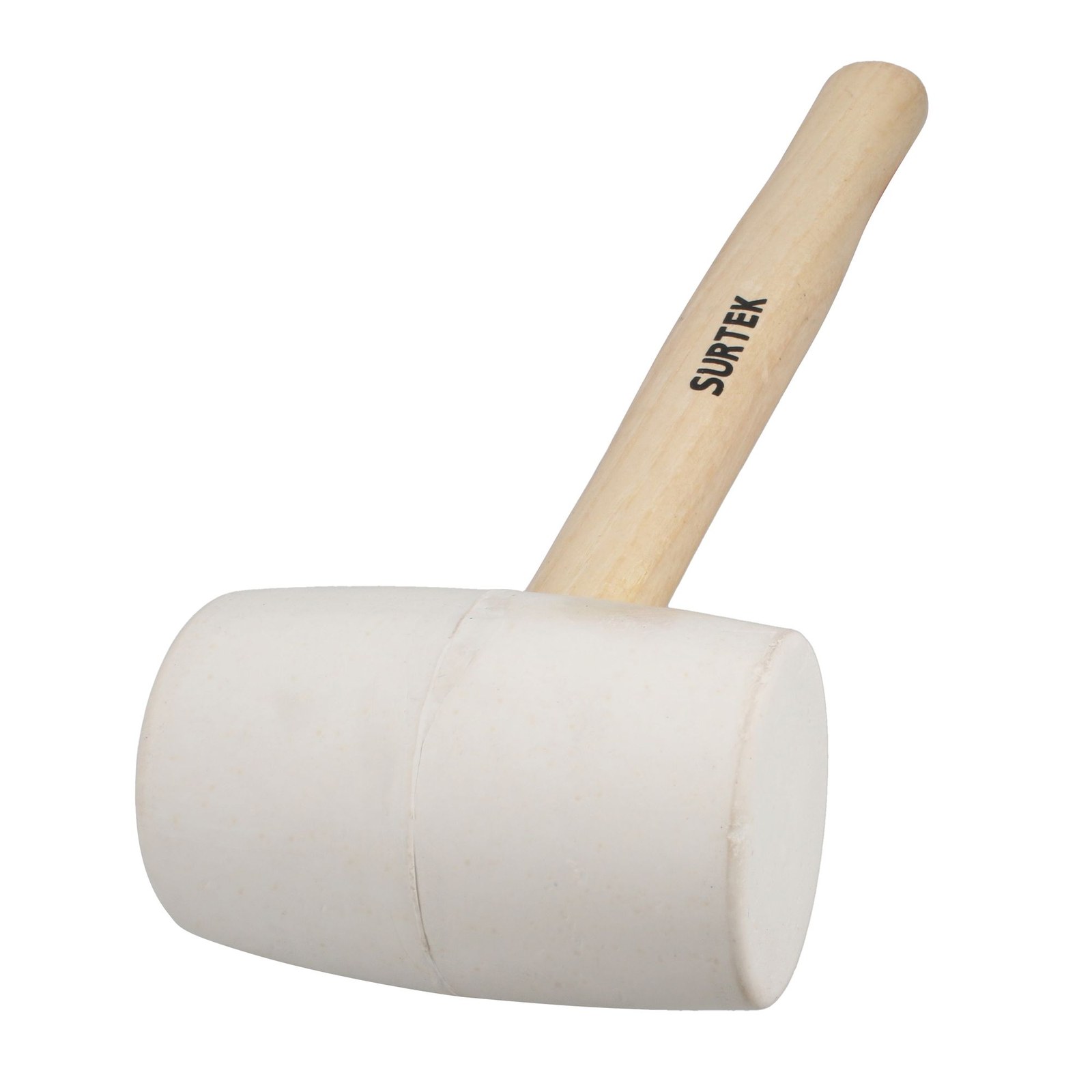 Mazo con cabeza de hule blanco con mango de madera de 14", 16 oz Surtek - Imagen 2