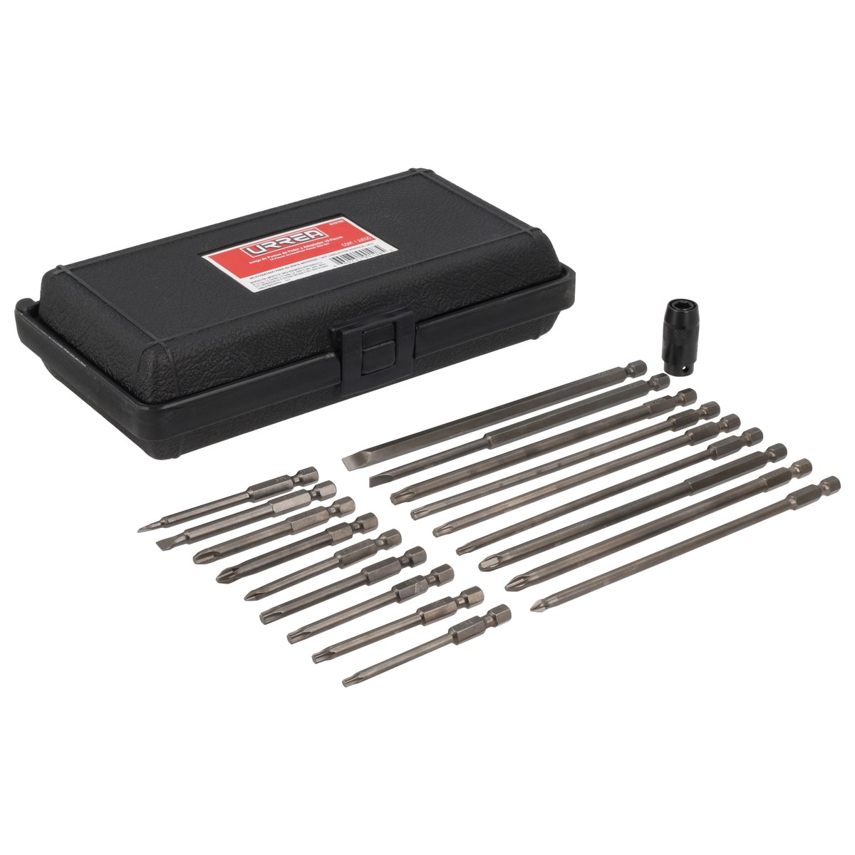 Juego de puntas de poder y adaptador rápido cuadro de 1/4" Quick release, 19 pz en caja pl Urrea - Imagen 2