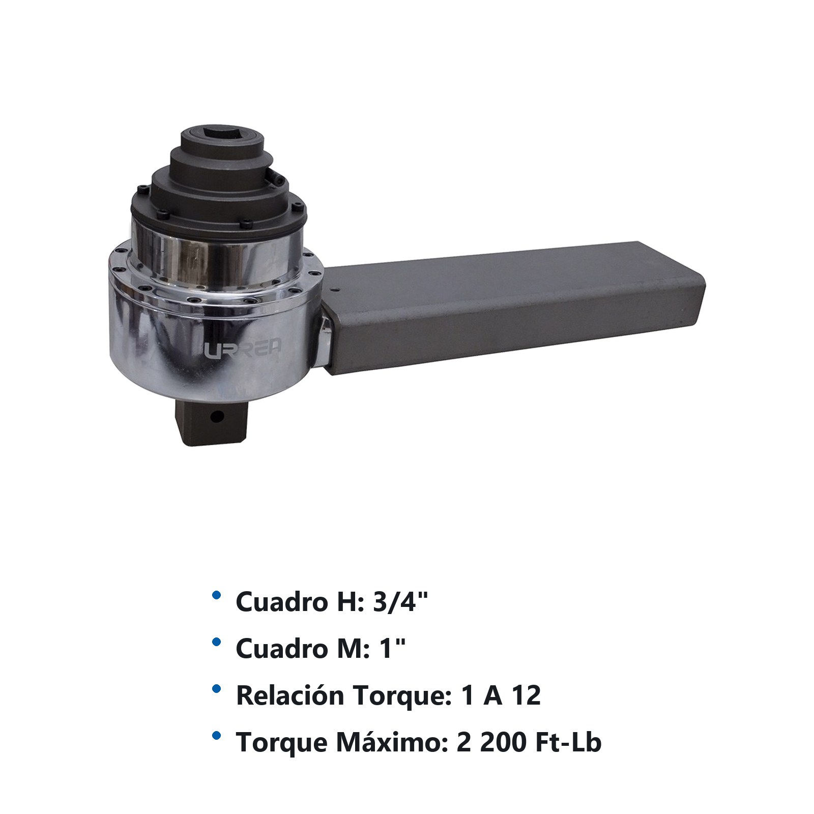 Multiplicador de torque reacción libre cuadro de 3/4" a 1", 2200 ft-lb Urrea - Imagen 3