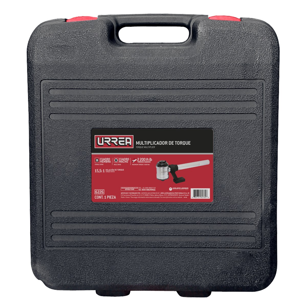 Multiplicador de torque reacción libre cuadro de 1/2" a 1", 2200 ft-lb Urrea - Imagen 2