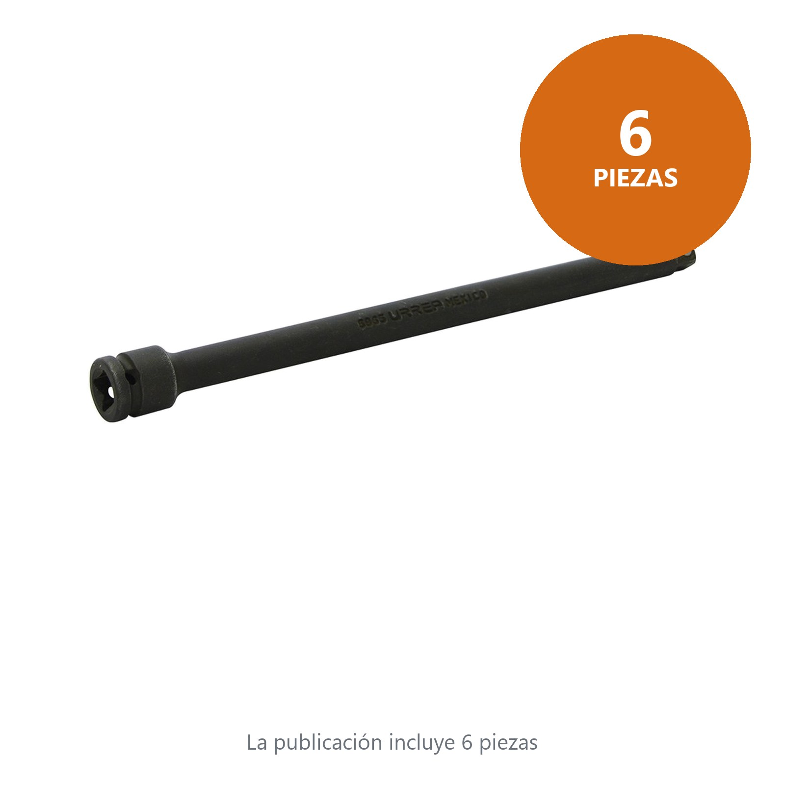 Extensión con perno para dado de impacto cuadro de 1/4", 6" Urrea - Imagen 3