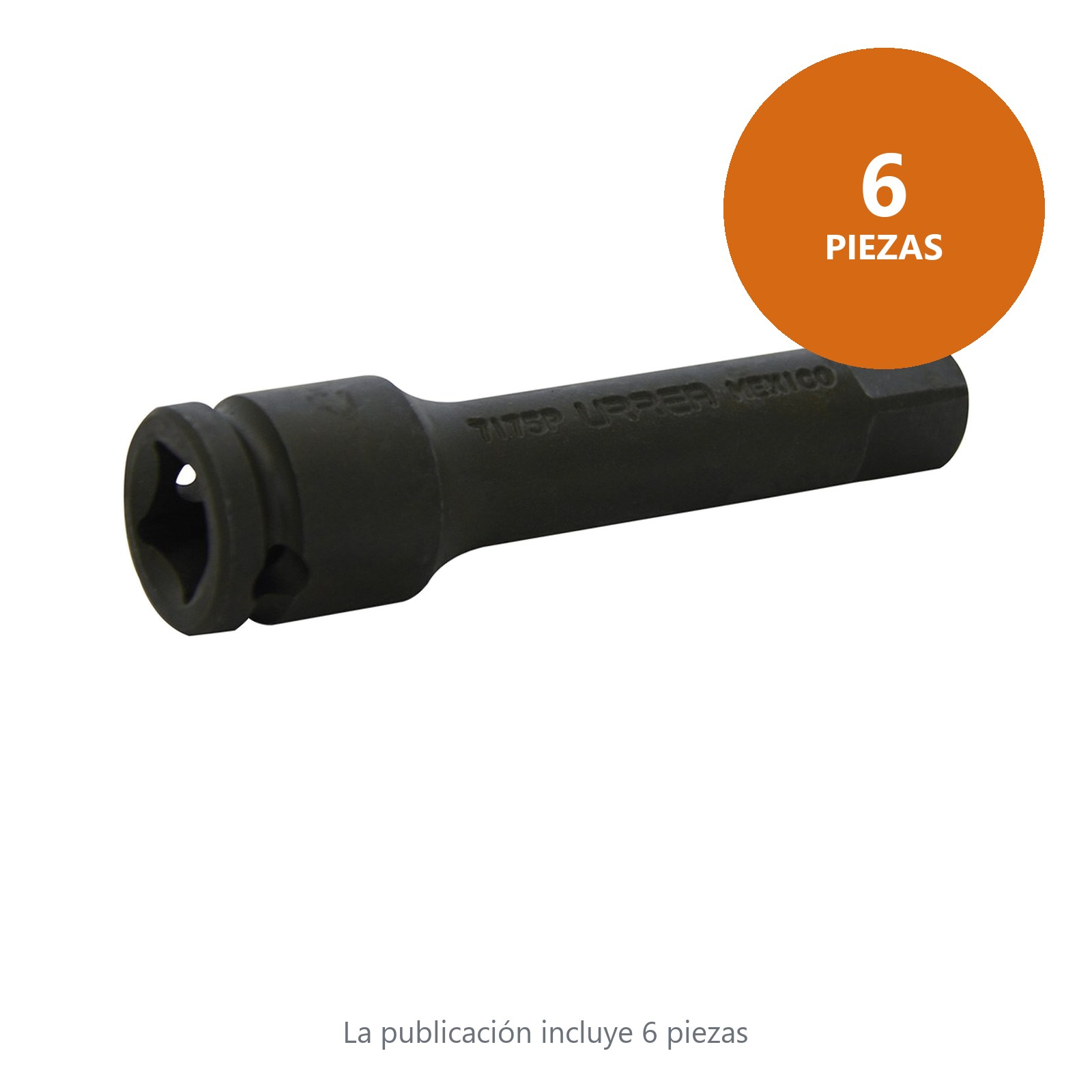Extensión con perno para dado de impacto cuadro de 3/8", 3" Urrea - Imagen 3