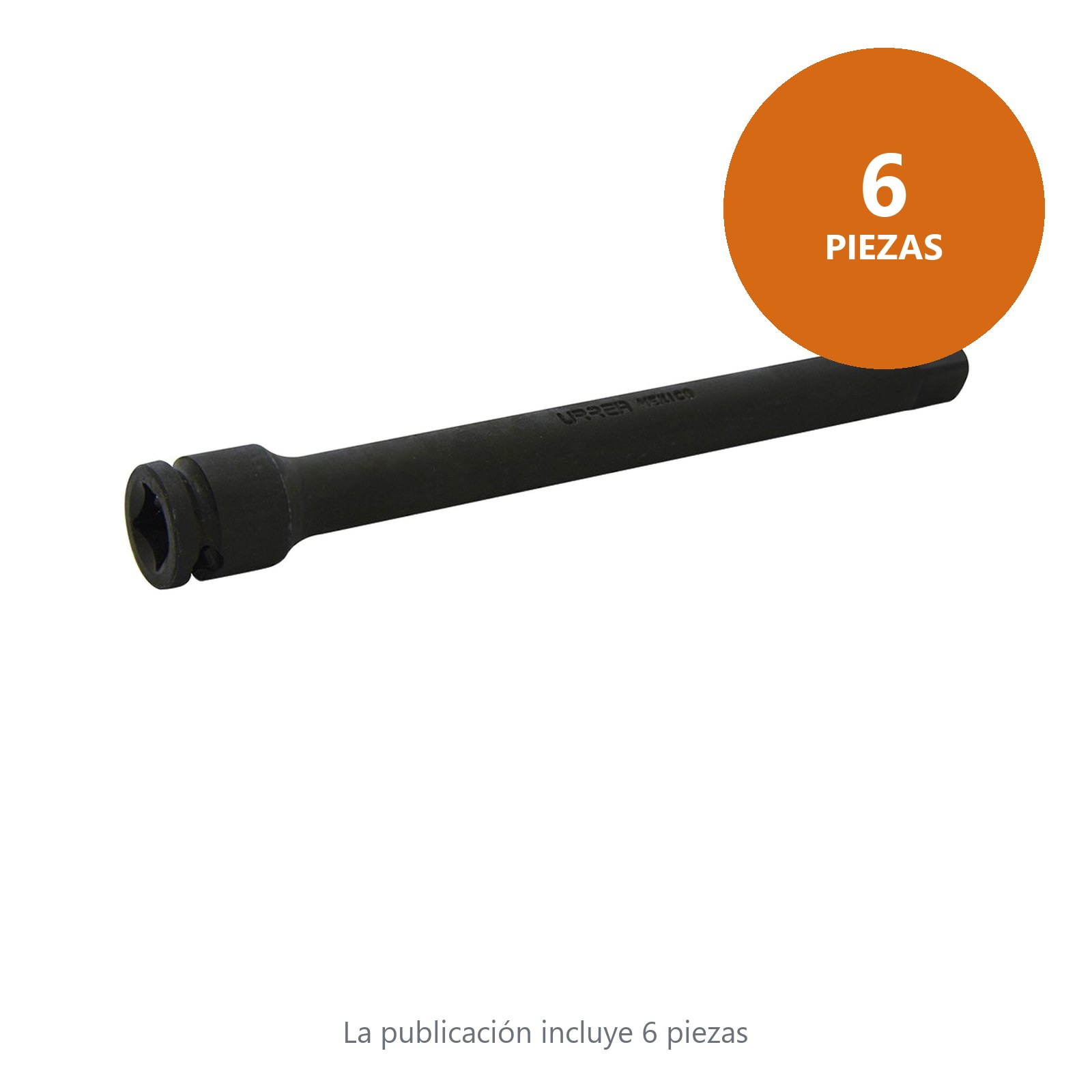 Extensión con perno para dado de impacto cuadro de 3/8", 6" Urrea - Imagen 3
