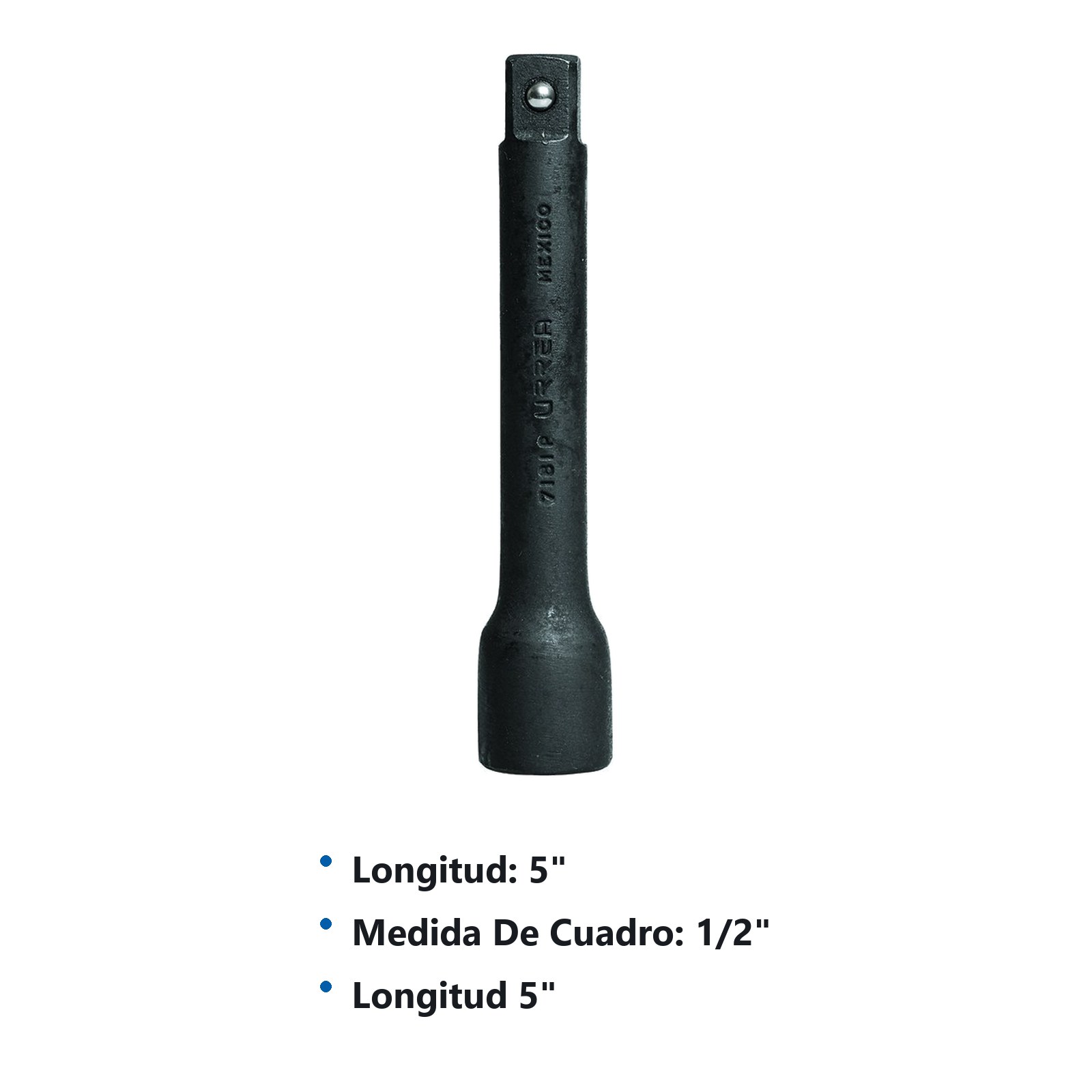 Extensión con perno para dado de impacto cuadro de 1/2", 5" Urrea - Imagen 3