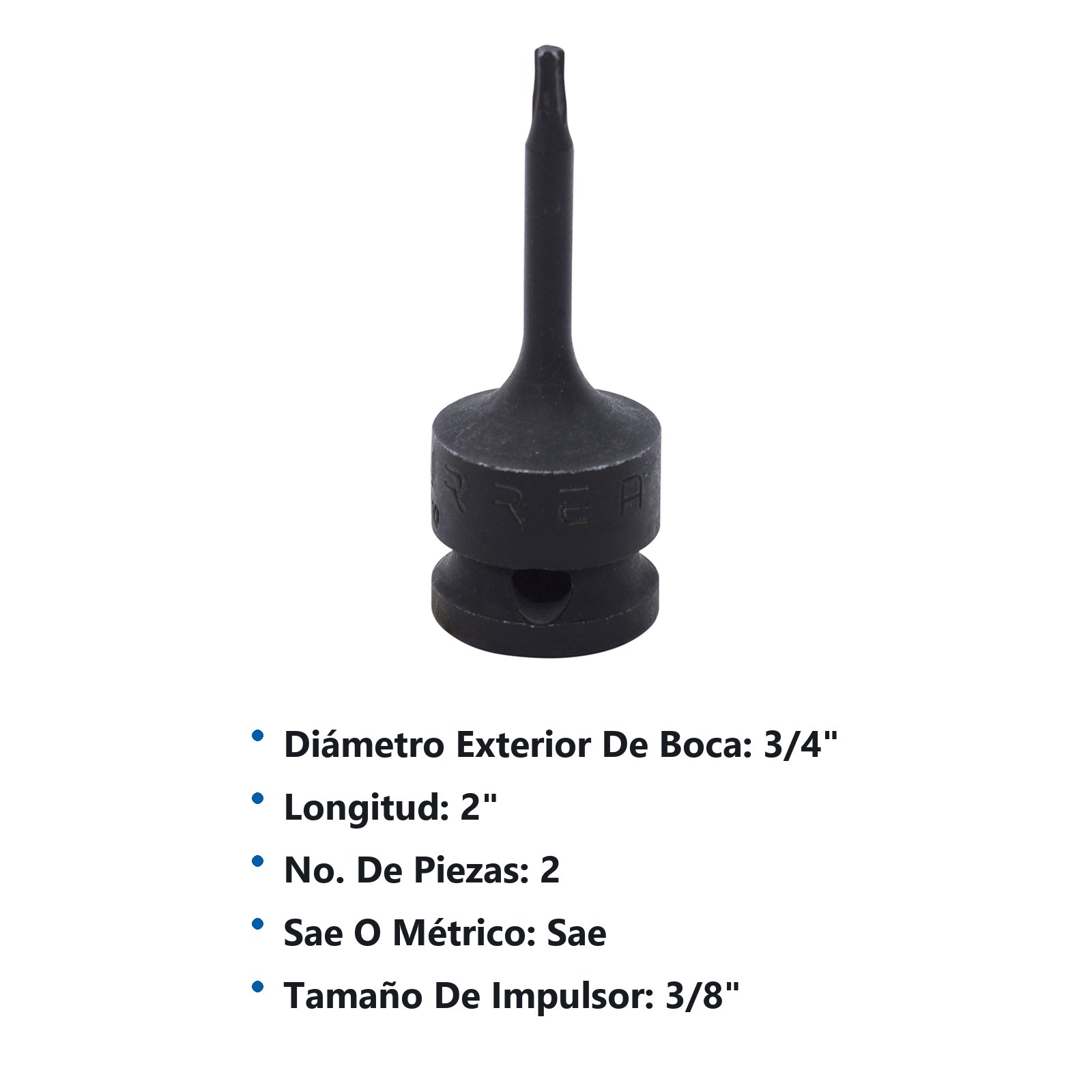 Dado de impacto con punta torx cuadro de 3/8", T50 Urrea - Imagen 3