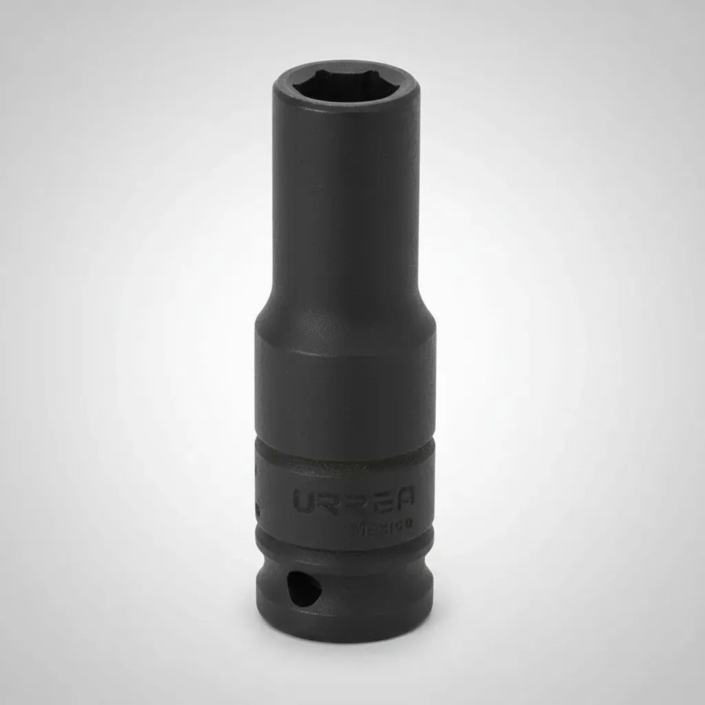 Dado de impacto largo cuadro de 1/2", 6 puntas, en pulgadas,  3/8" Urrea - Imagen 4