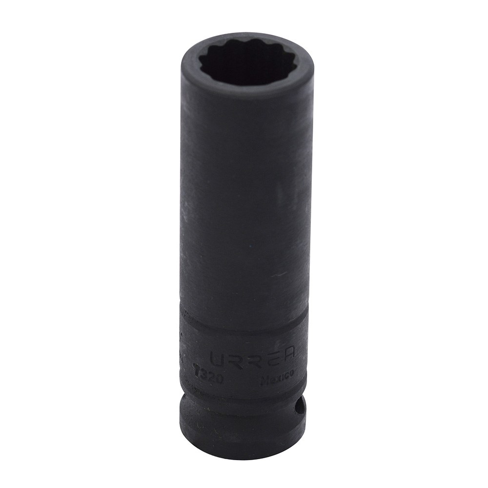 Dado de impacto largo cuadro de 1/2", 12 puntas, en pulgadas, 5/8" Urrea