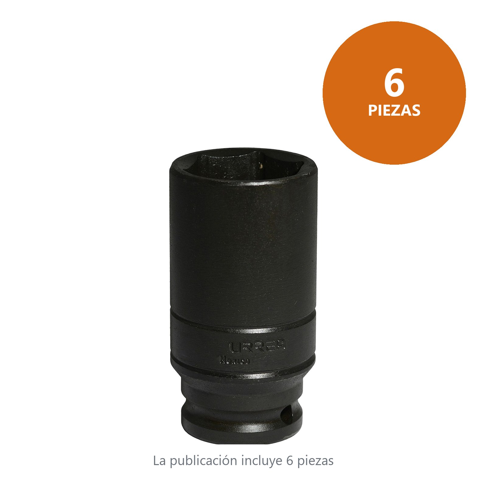 Dado de impacto largo cuadro de 1/2", 6 puntas, métrico, 29 mm Urrea - Imagen 2