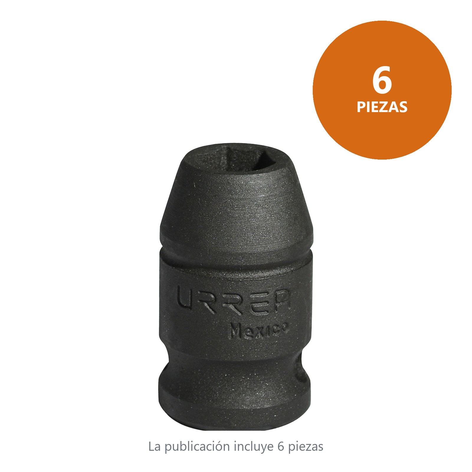 Dado de impacto cuadro de 1/2", 6 puntas, métrico, 11 mm Urrea - Imagen 2