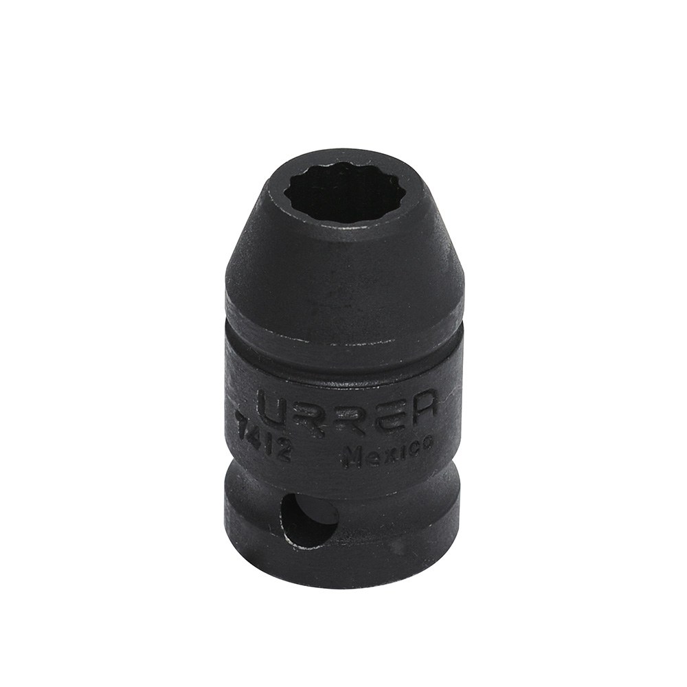 Dado de impacto cuadro de 1/2", 12 puntas, en pulgadas, 3/8" Urrea