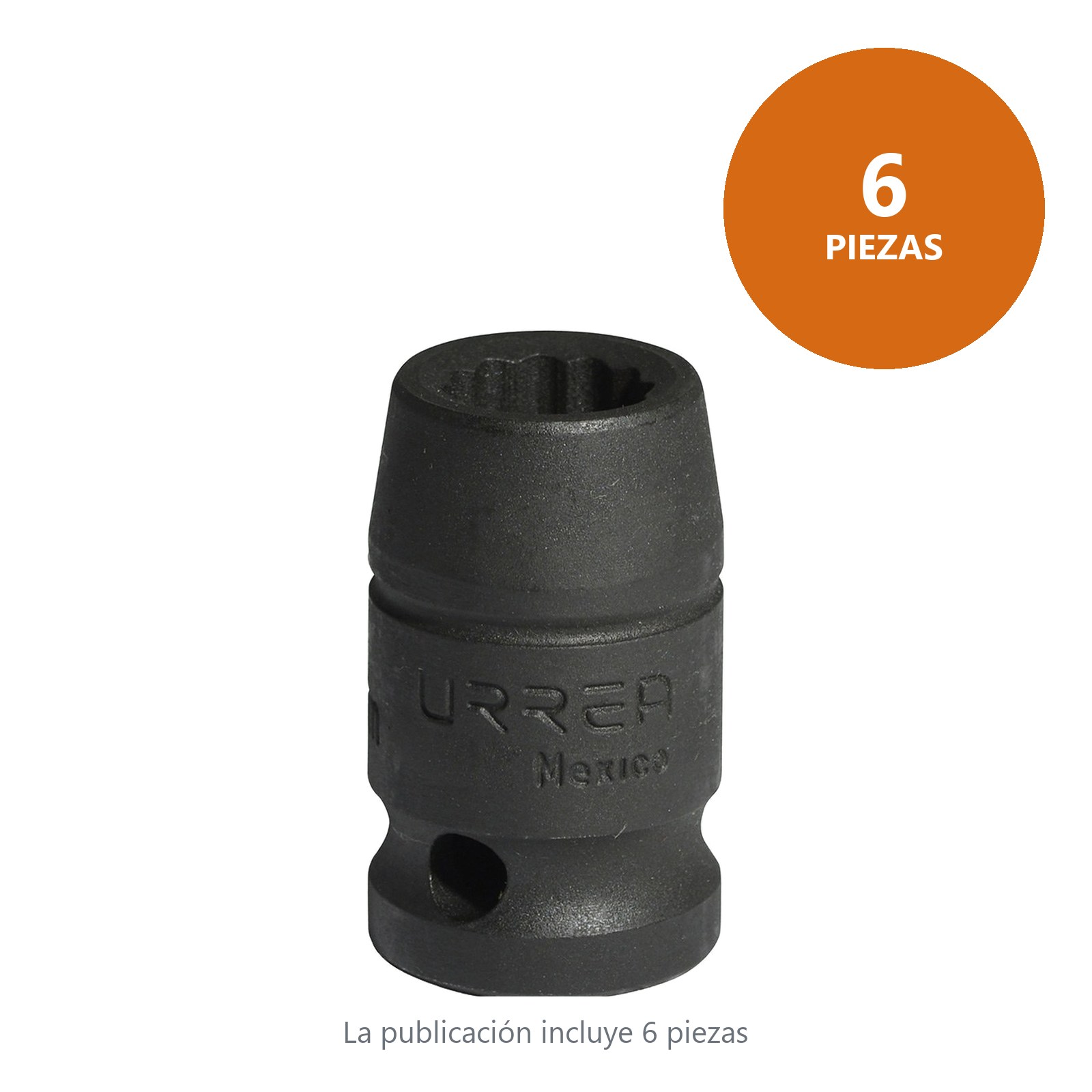 Dado de impacto cuadro de 1/2", 12 puntas, métrico, 12 mm Urrea - Imagen 4