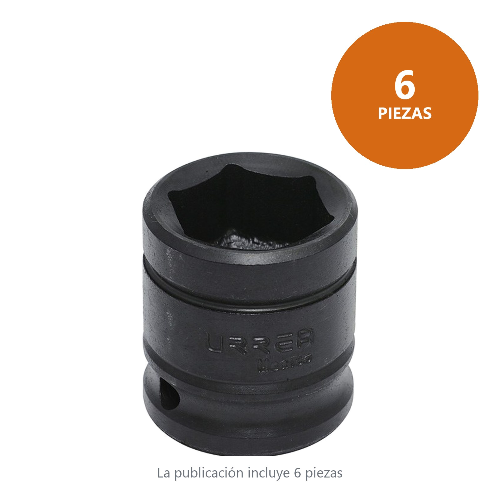 Dado de impacto cuadro de 1/2", 6 puntas, en pulgadas, 5/8" Urrea - Imagen 3