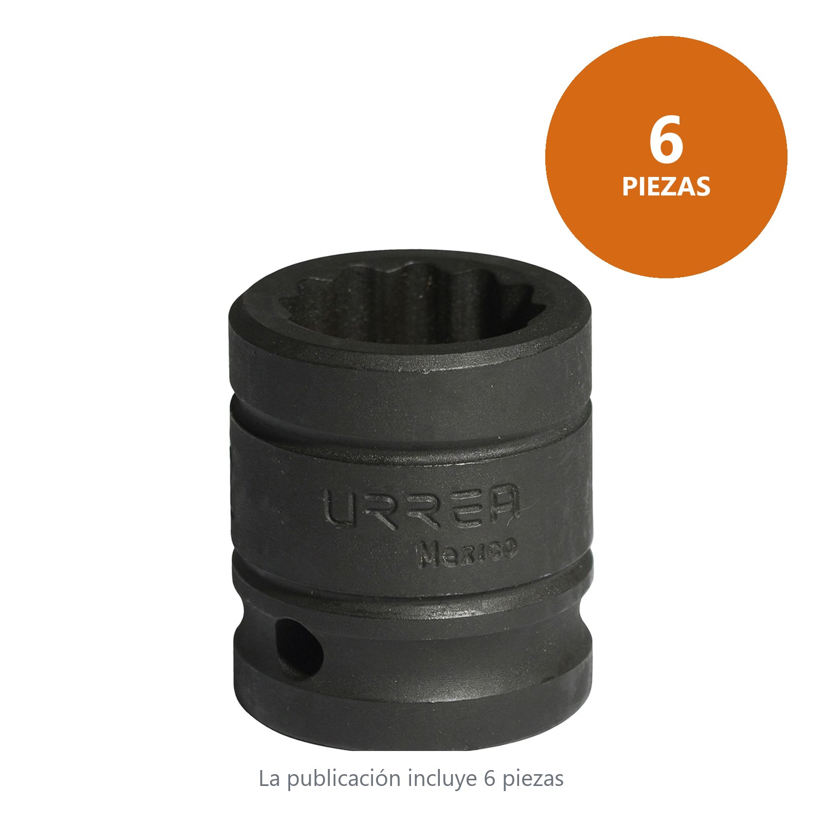 Dado de impacto cuadro de 1/2", 12 puntas, métrico, 22 mm Urrea - Imagen 2