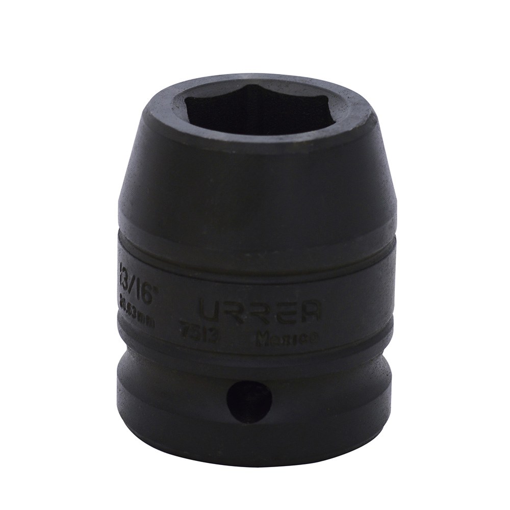 Dado de impacto cuadro de 3/4", 6 puntas, en pulgadas, 13/16" Urrea