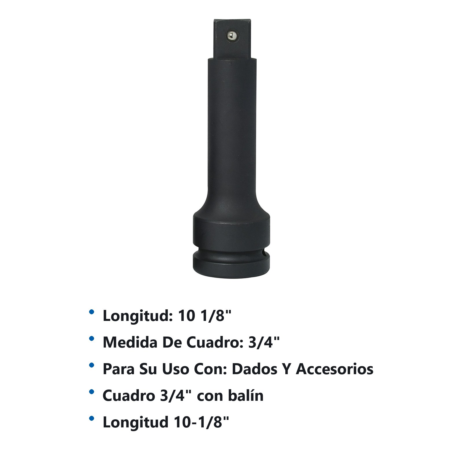 Extensión con balín para dado de impacto cuadro de 3/4", 10" Urrea - Imagen 2