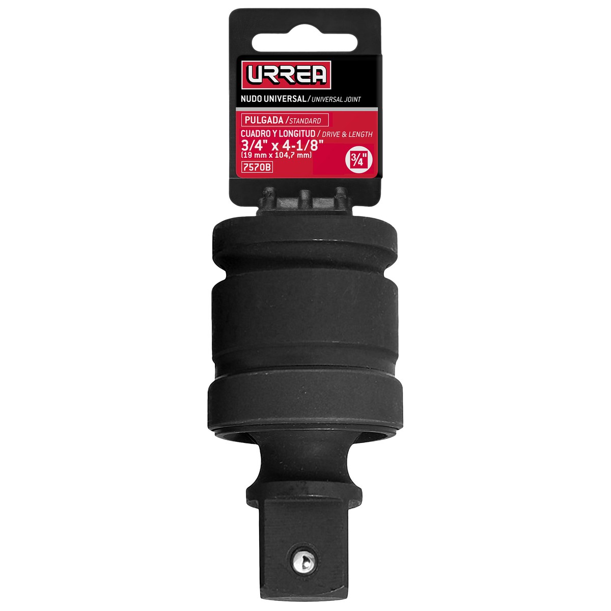 Nudo universal para dado de impacto con balín cuadro de 3/4",  4-1/8" Urrea - Imagen 2