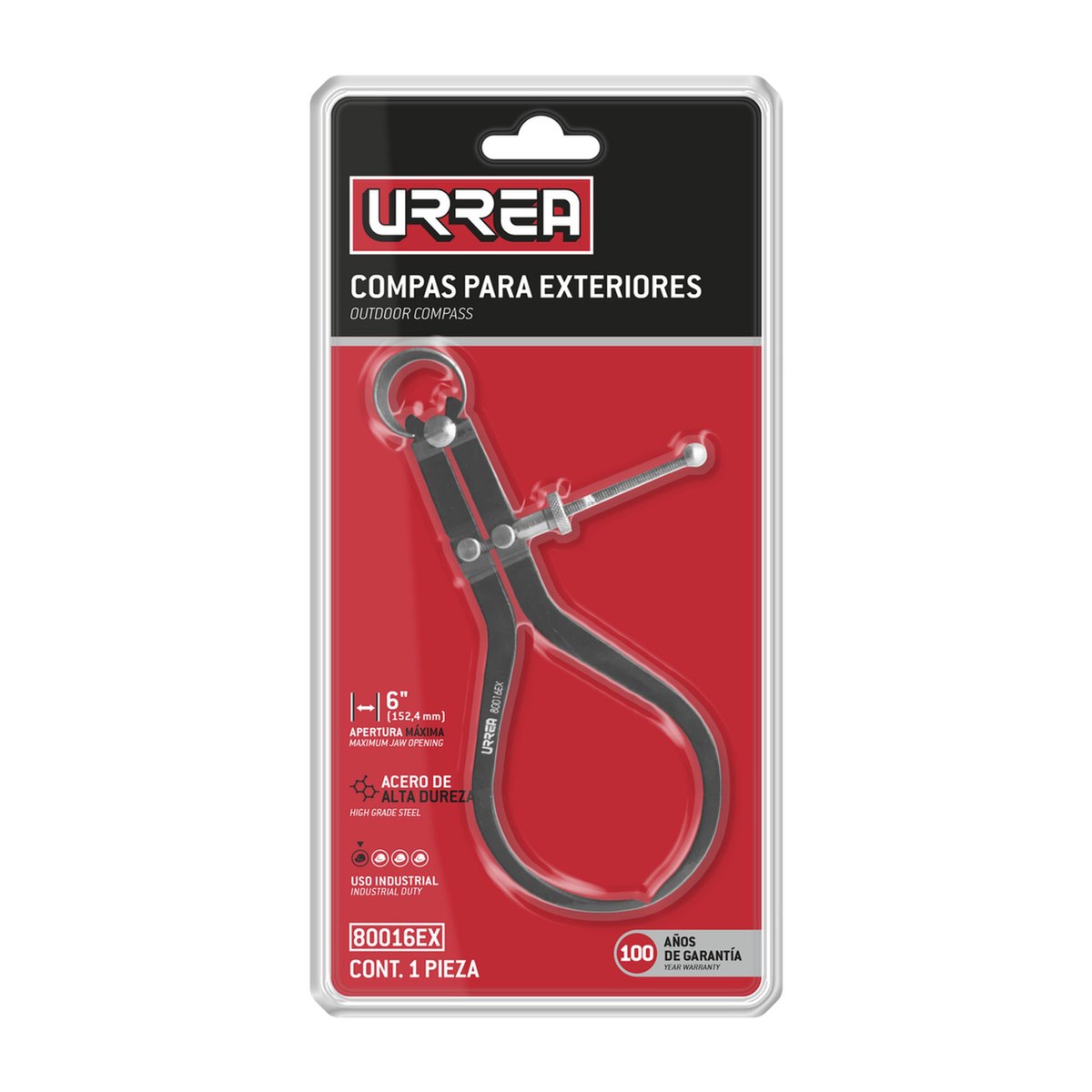 Compás para medición exterior 6" Urrea - Imagen 2