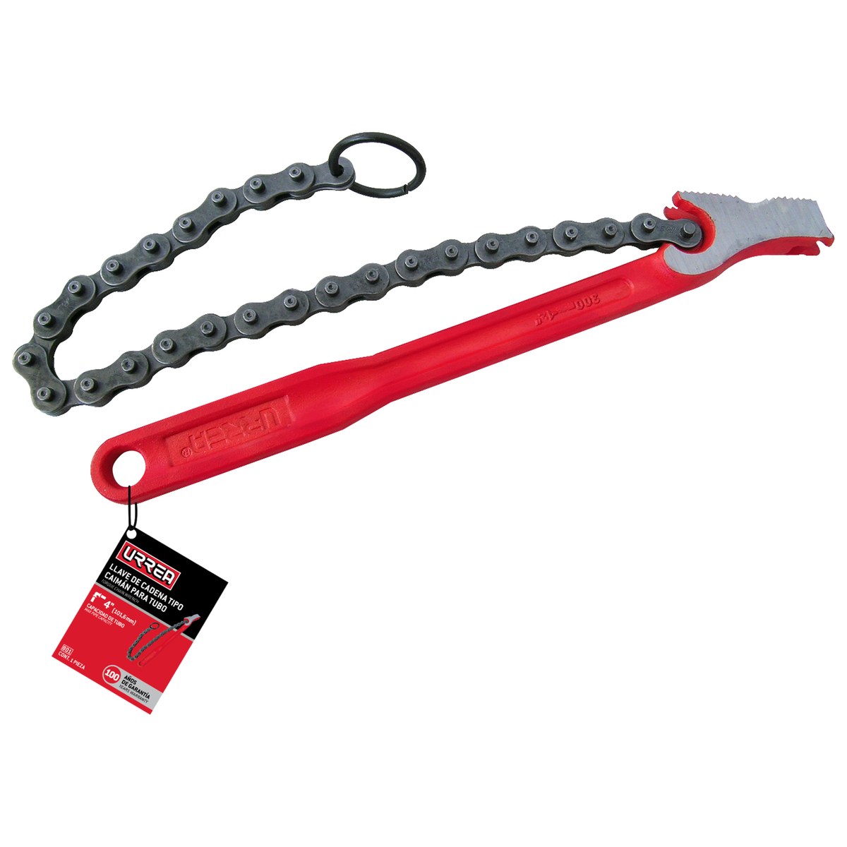 Llave universal de cadena reversible para tubos de 4" Urrea - Imagen 2