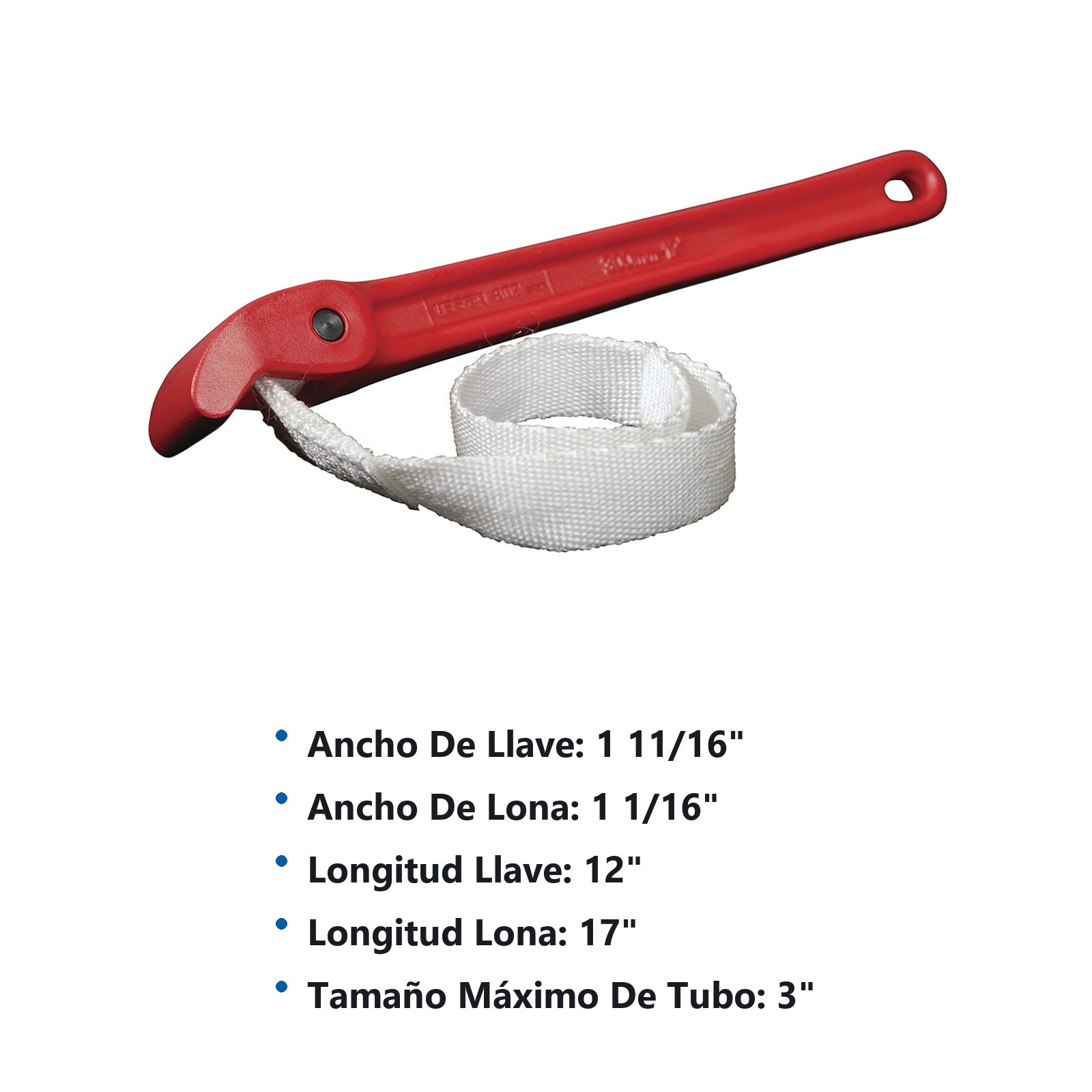 Llave de lona para tubos de 3" Urrea - Imagen 3