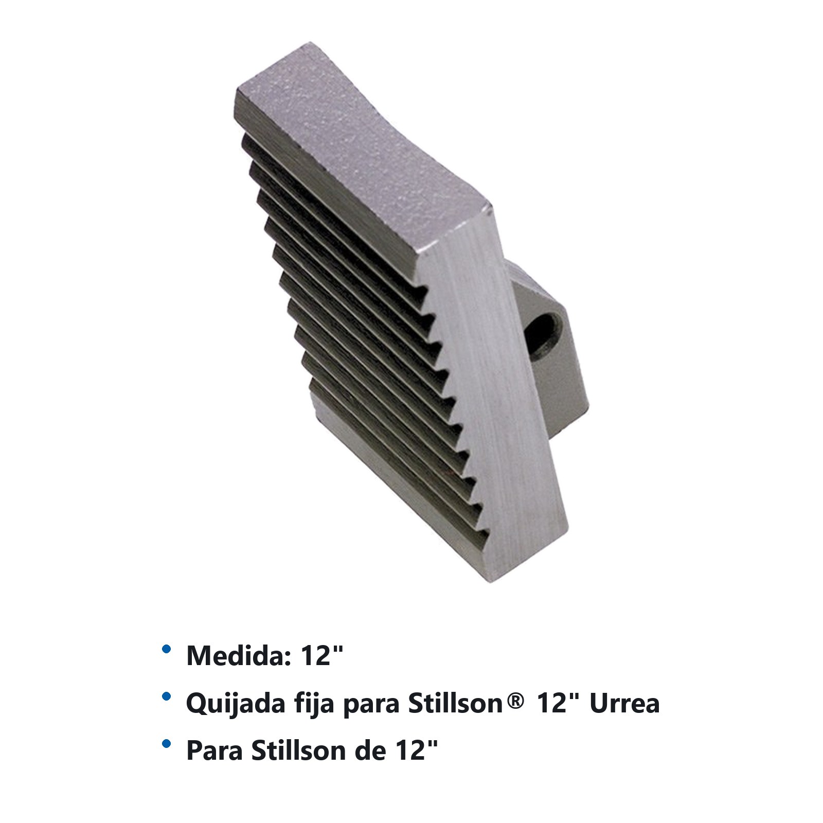 Repuesto de quijada fija y pasador para llave Stillson 812HD Urrea - Imagen 2