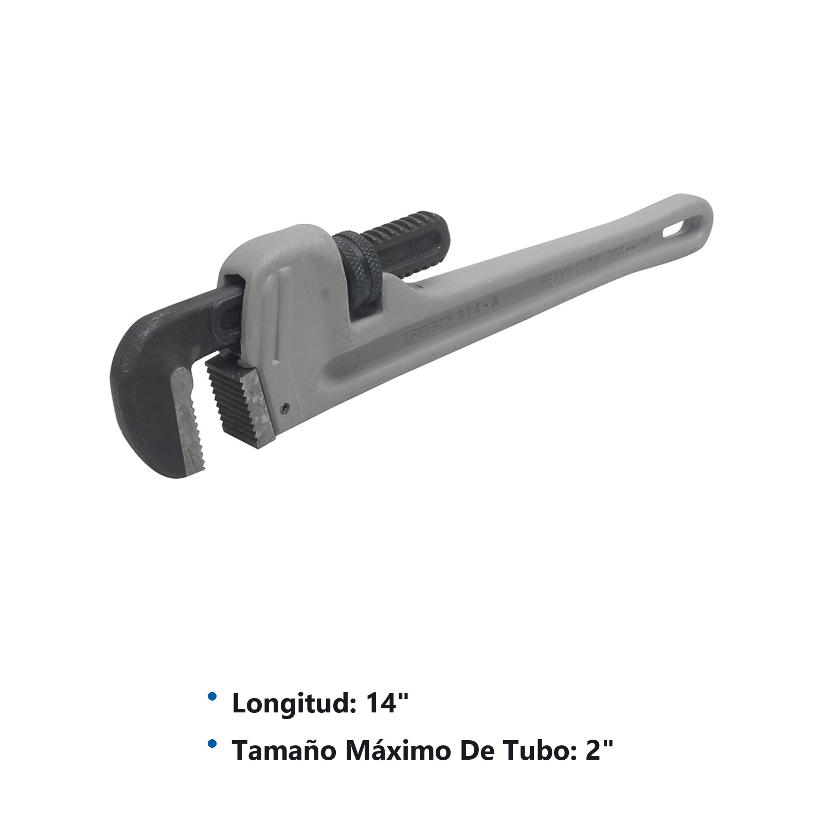 Llave Stillson de aluminio, 14" Urrea - Imagen 2