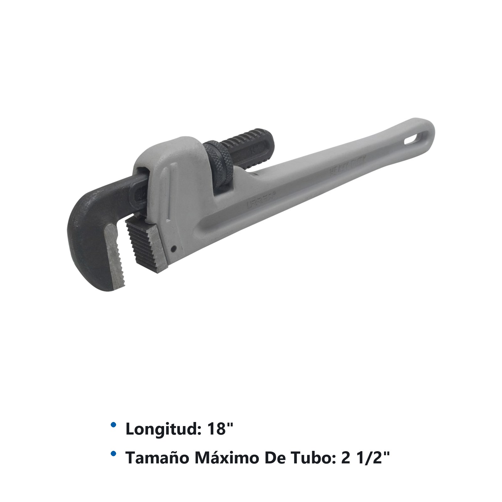 Llave Stillson de aluminio, 18" Urrea - Imagen 2