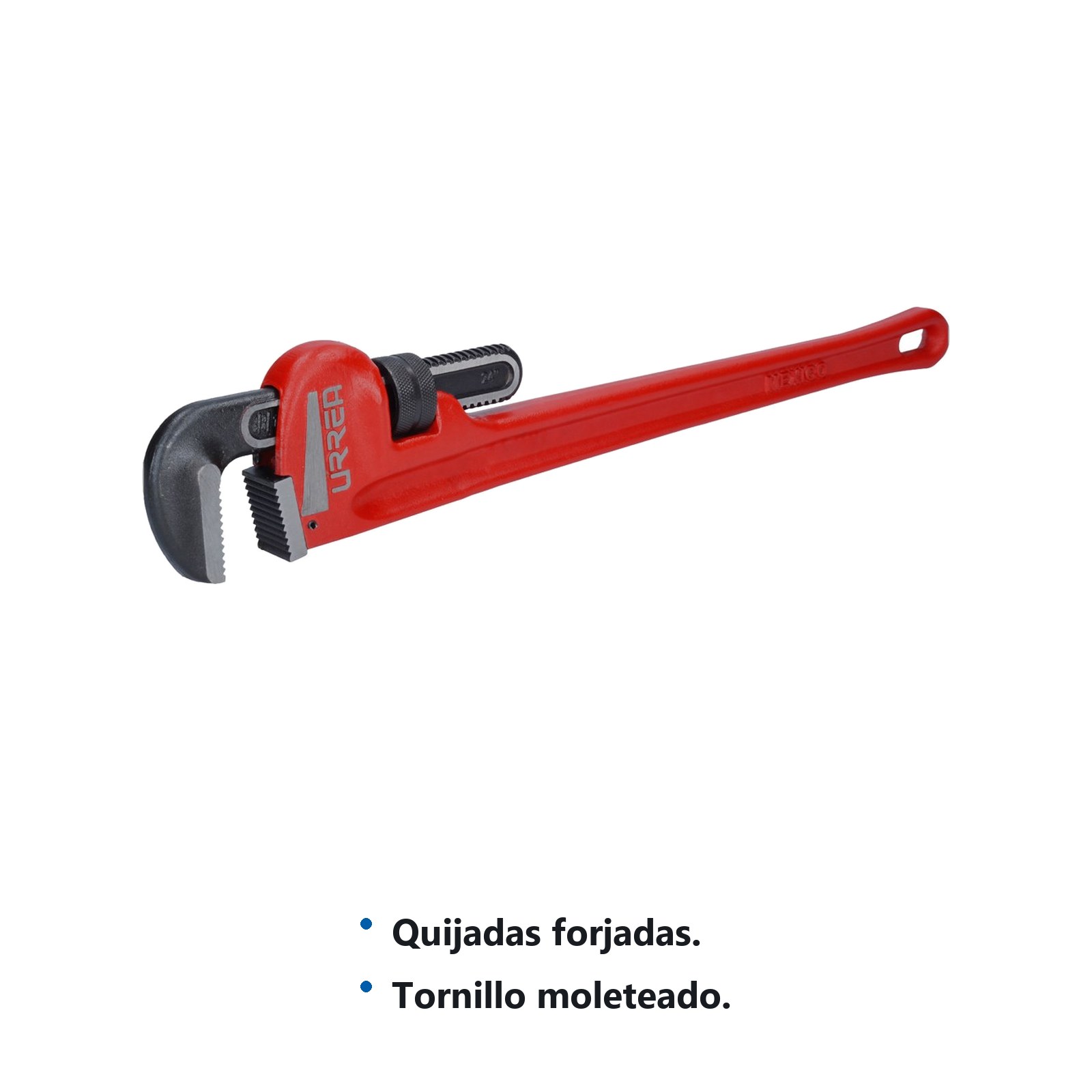 Llave stillson de hierro maleable de 18" Urrea - Imagen 2