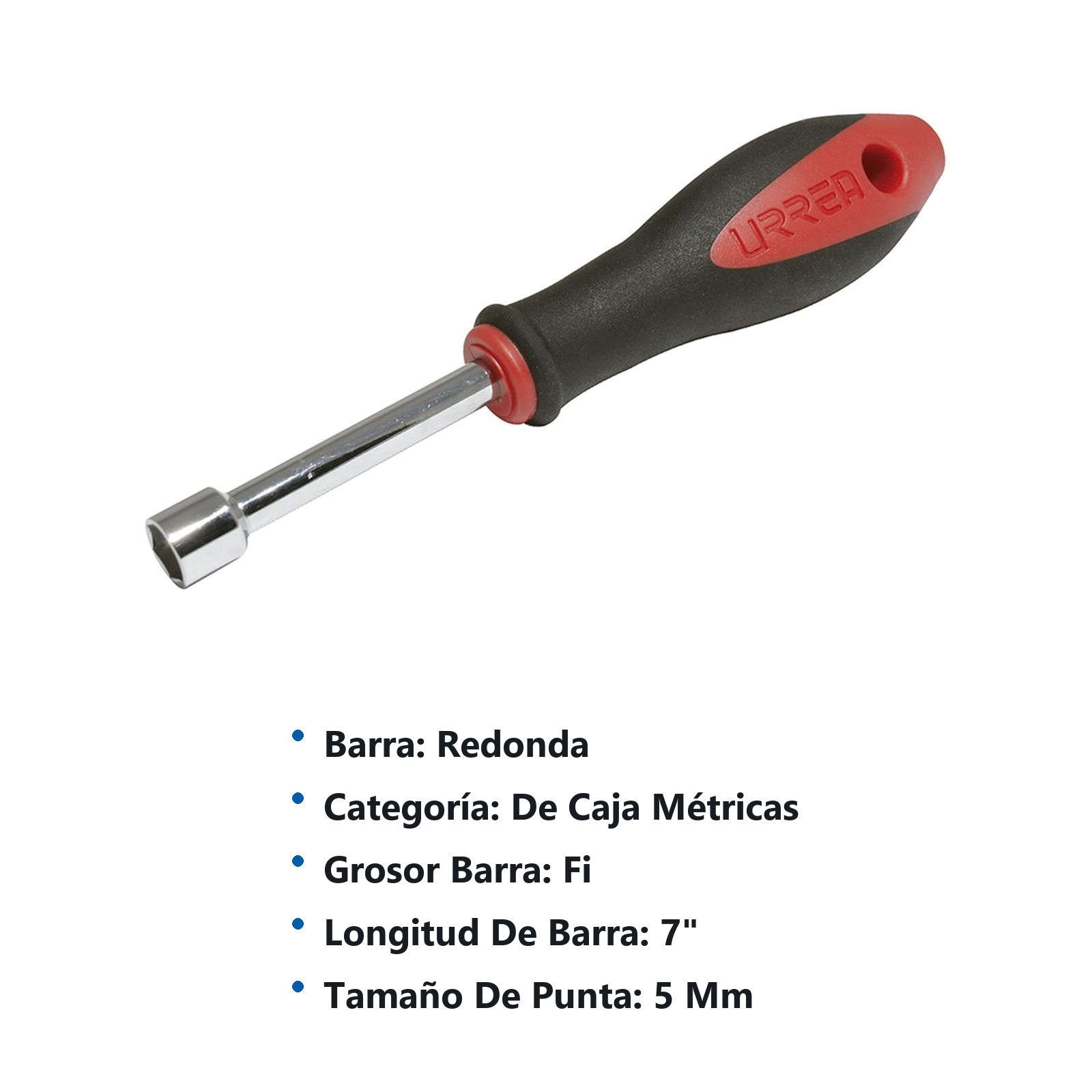Destornillador con mango bimaterial, de caja métrico 5 mm x 3" Urrea - Imagen 2