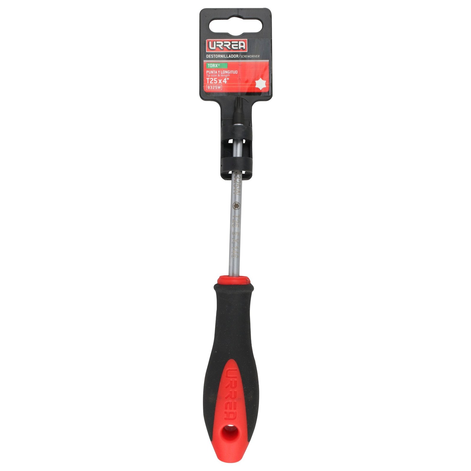 Destornillador con mango bimaterial, punta Torx barra redonda T25 x 4" Urrea - Imagen 2