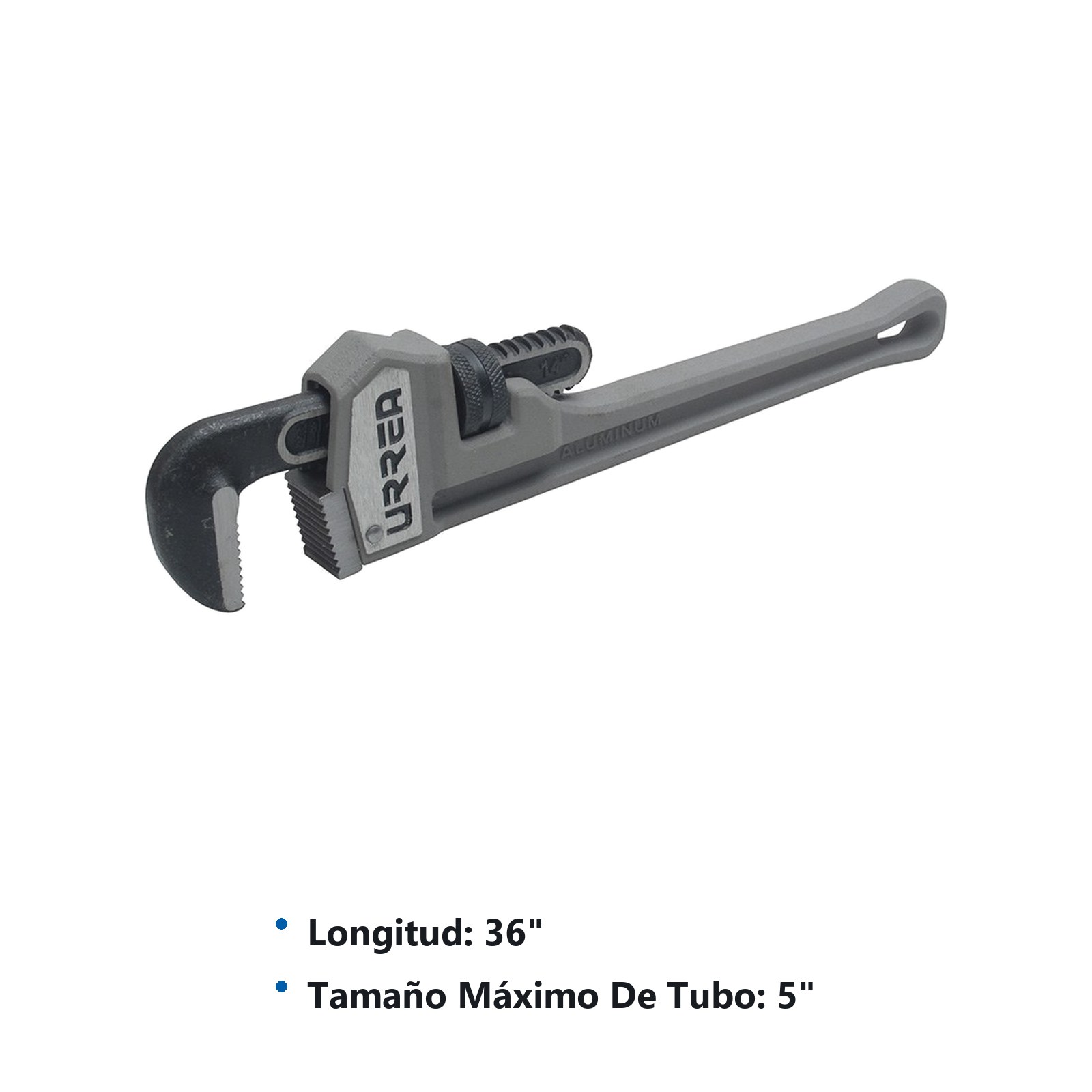 Llave Stillson de aluminio, 36" Urrea - Imagen 2