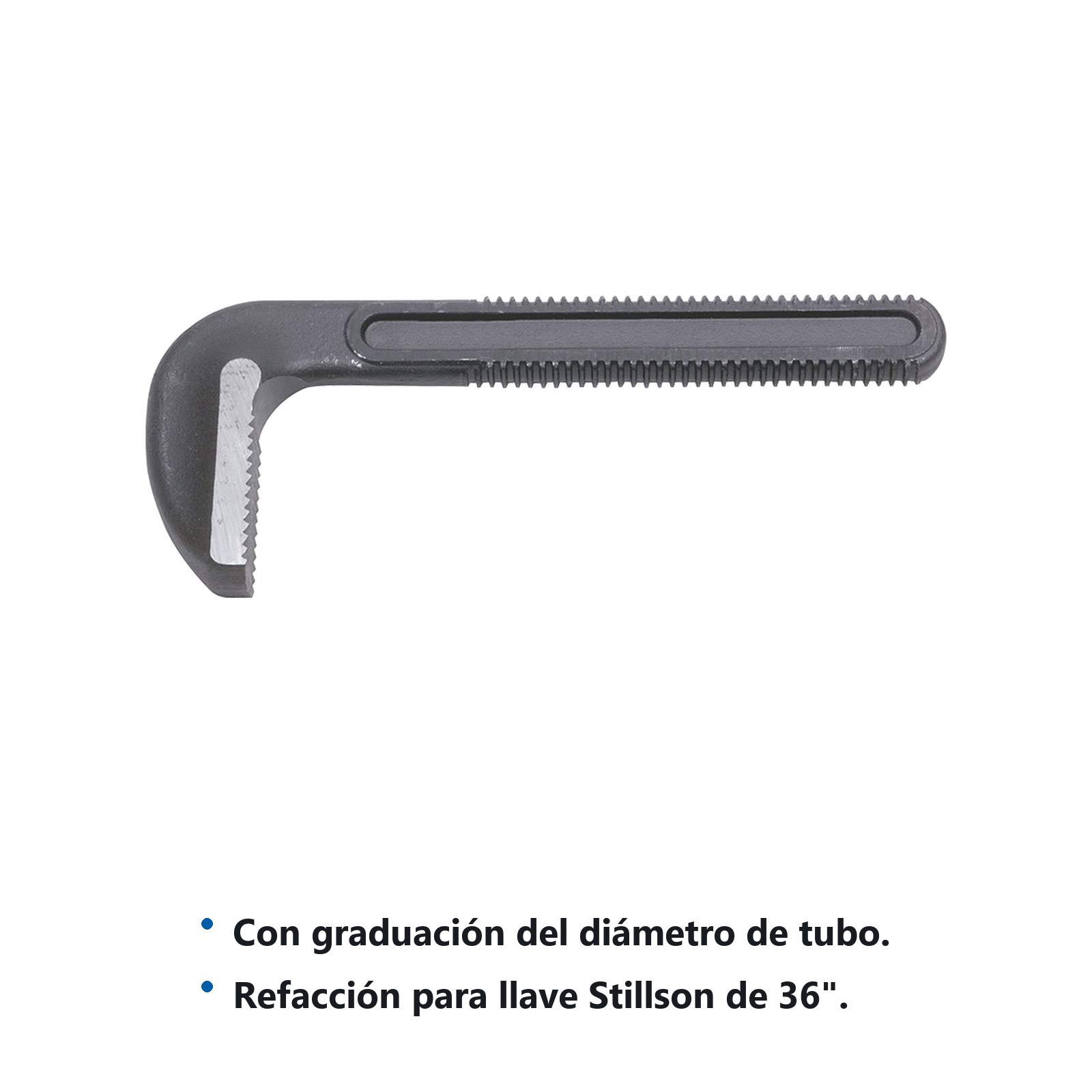 Repuesto de quijada móvil para llave Stillson 836UI, 836UR, 836AUR Urrea - Imagen 2