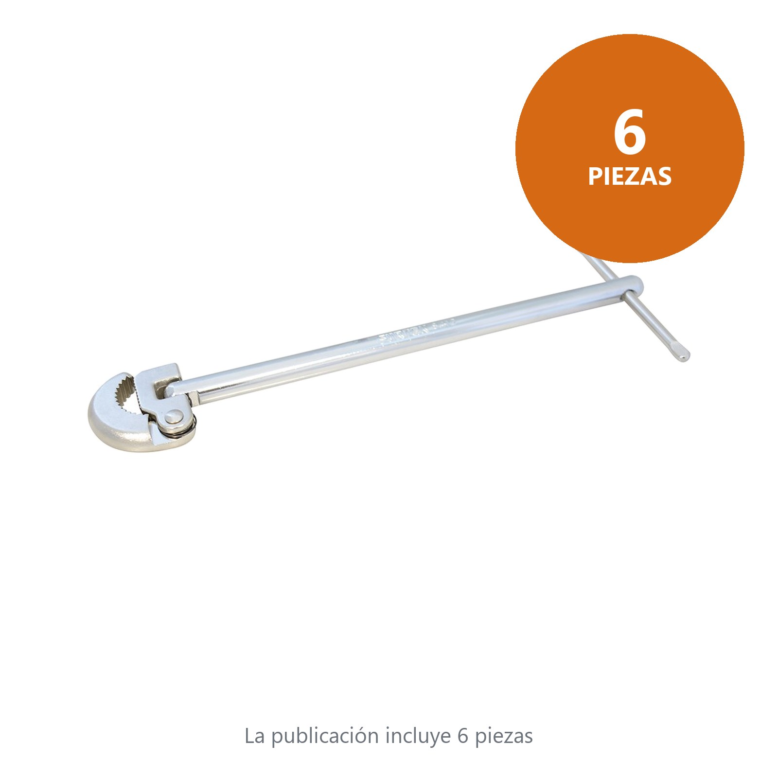 Llave para lavabo cromada de 12" Surtek - Imagen 3