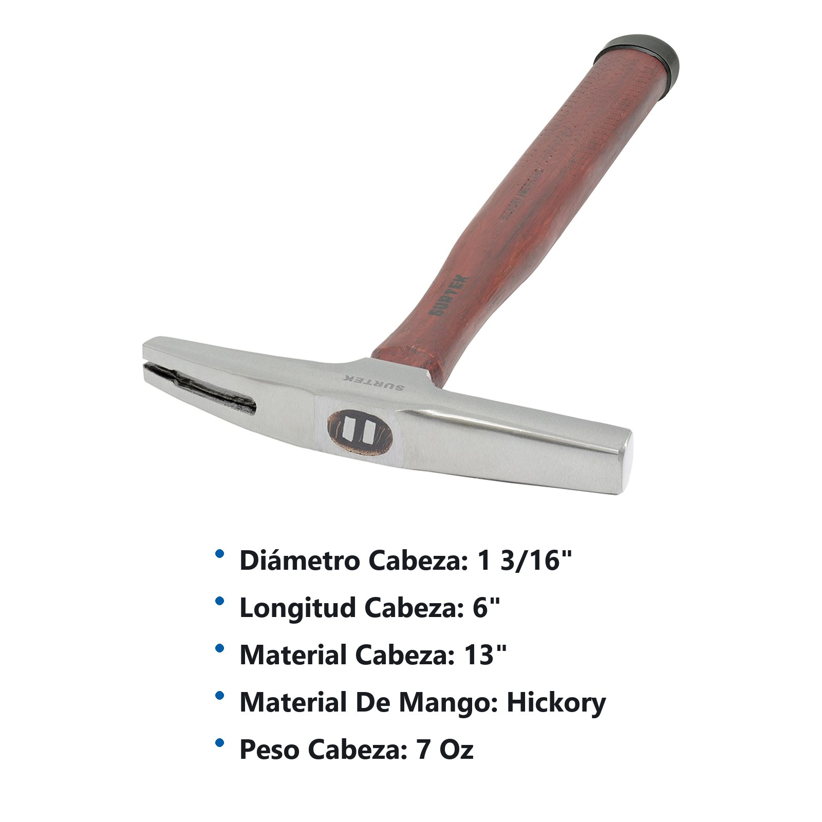 Martillo para tapicero con mango de madera13", 7 oz Surtek - Imagen 2