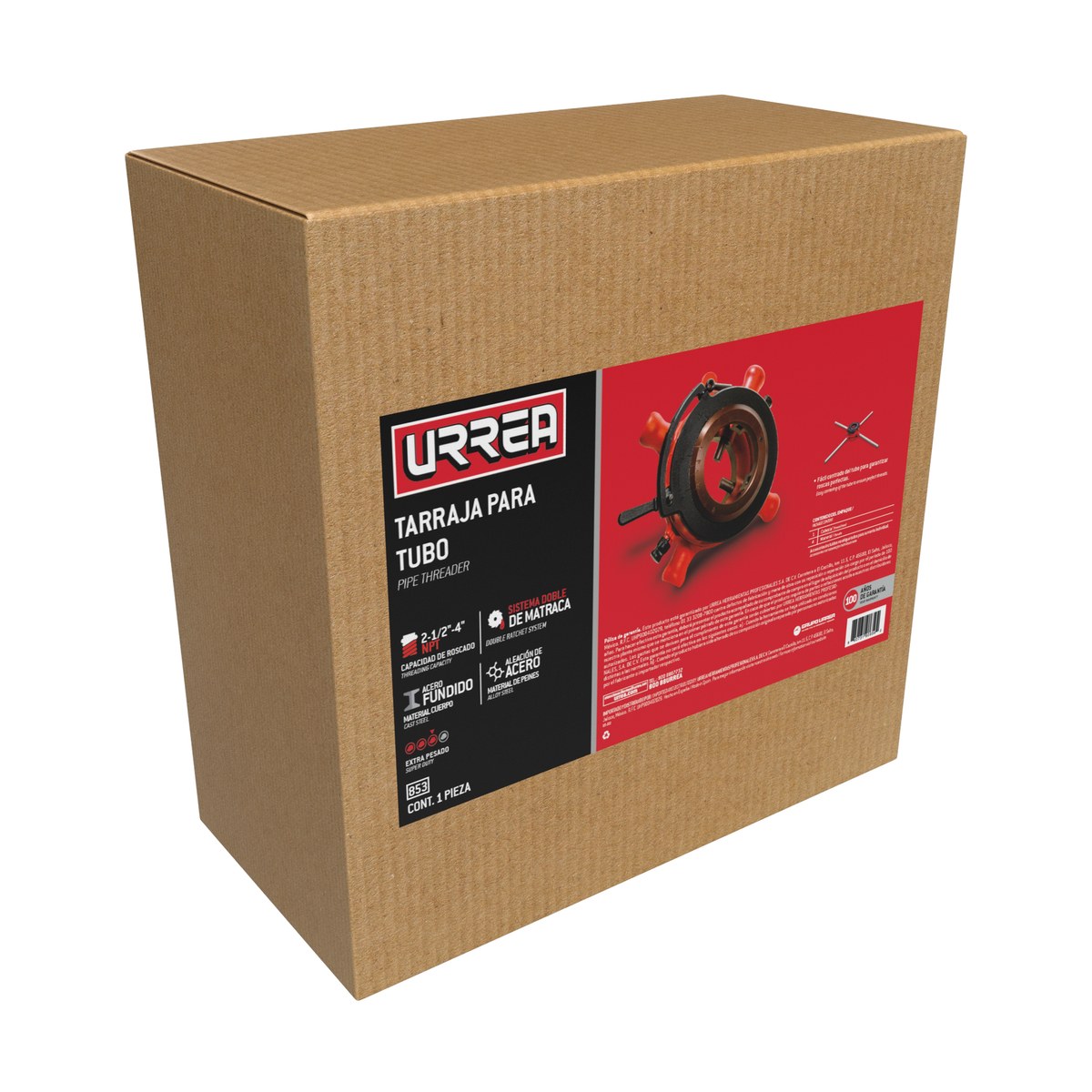 Tarraja para tubo de 1-1/2" a  4" NPT Urrea - Imagen 2