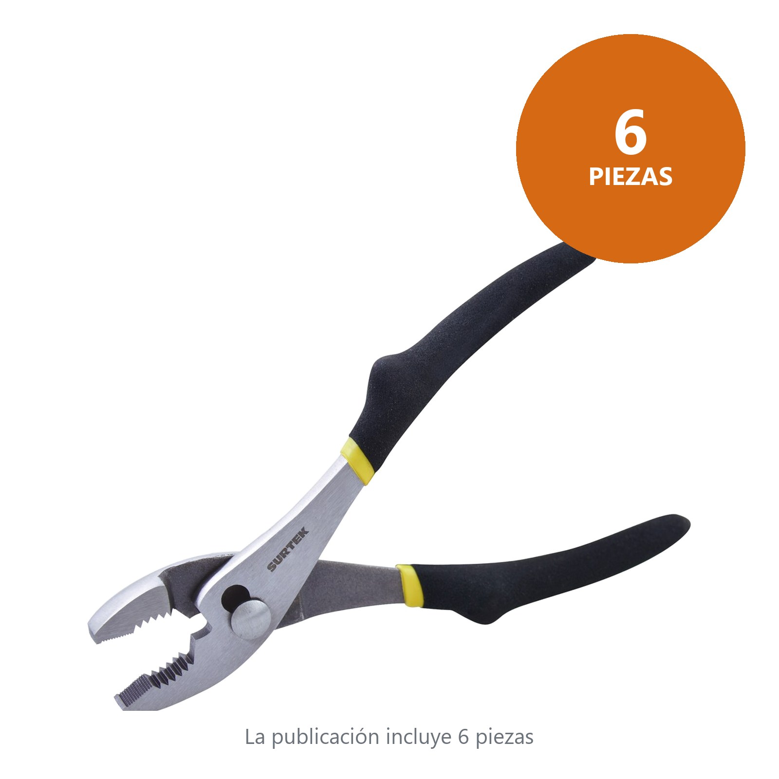 Pinza para mecánico mango de vinil de 8" Surtek - Imagen 2