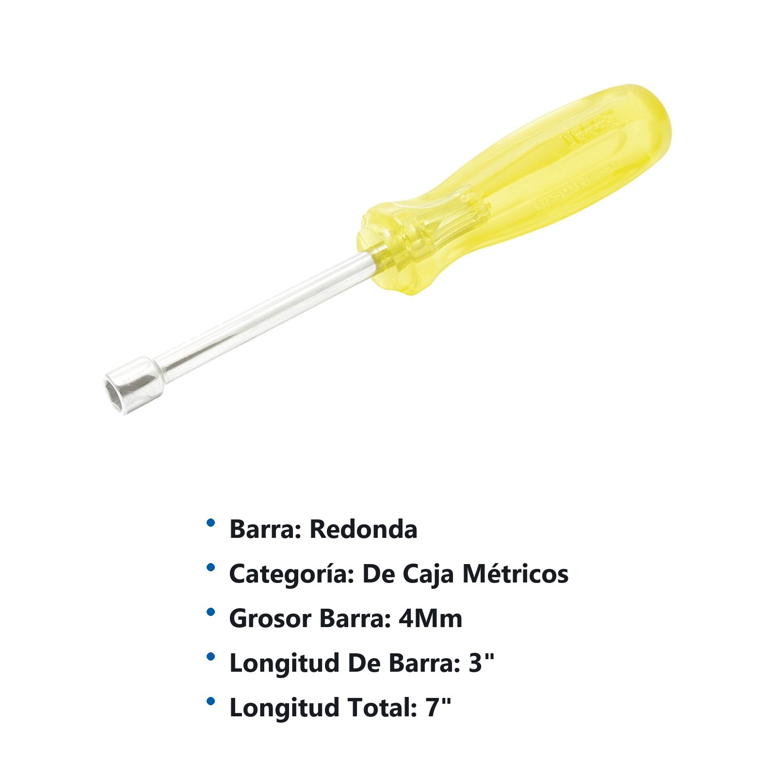 Destornillador con mango ámbar, de caja métrico 4 mm x 3" Urrea - Imagen 3