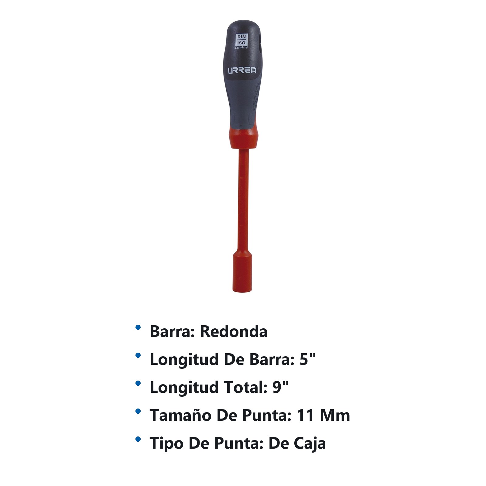 Destornillador con mango trimaterial 1000 V, de caja métrico 11 mm x 5" Urrea - Imagen 2