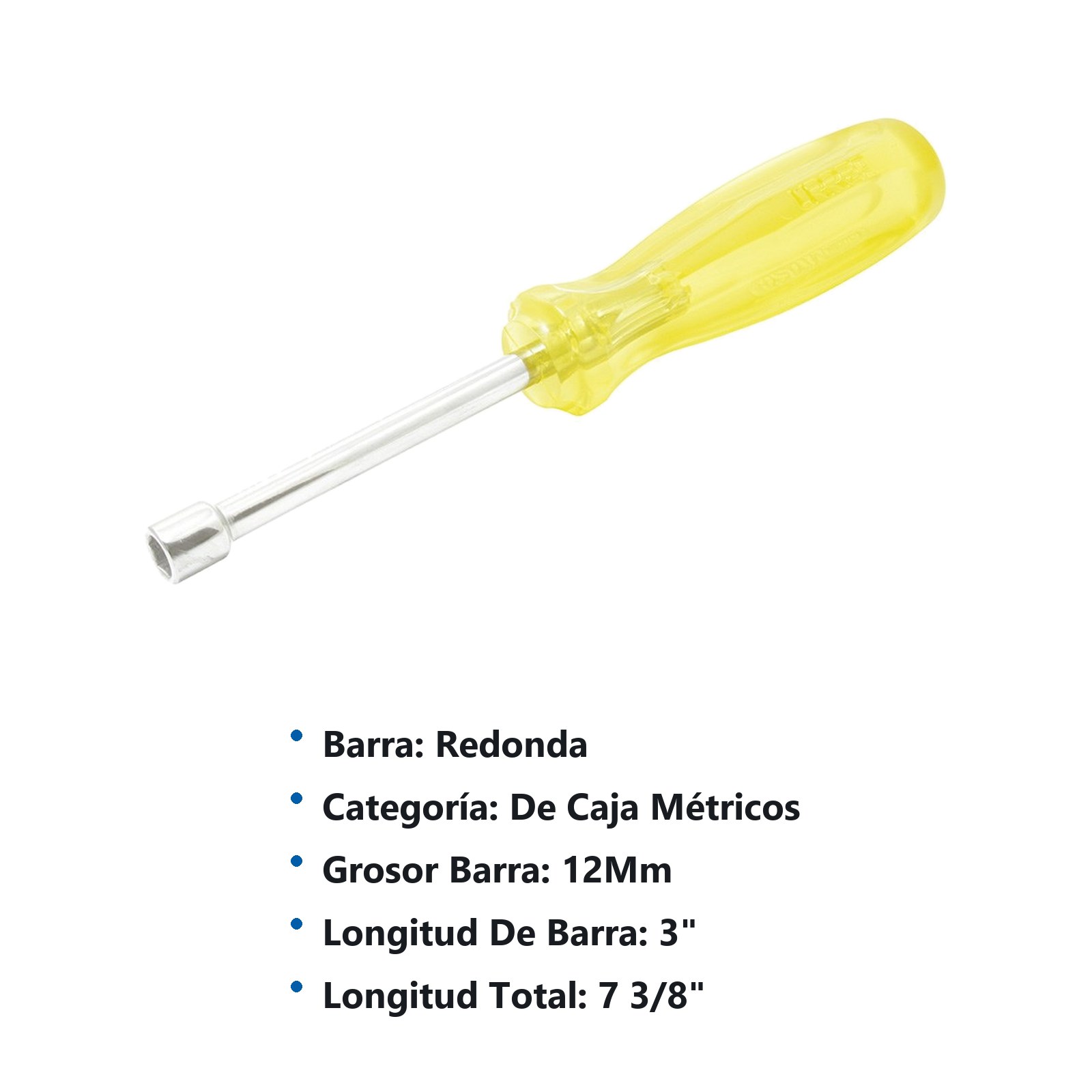 Destornillador con mango ámbar, de caja métrico 12 mm x 3" Urrea - Imagen 3