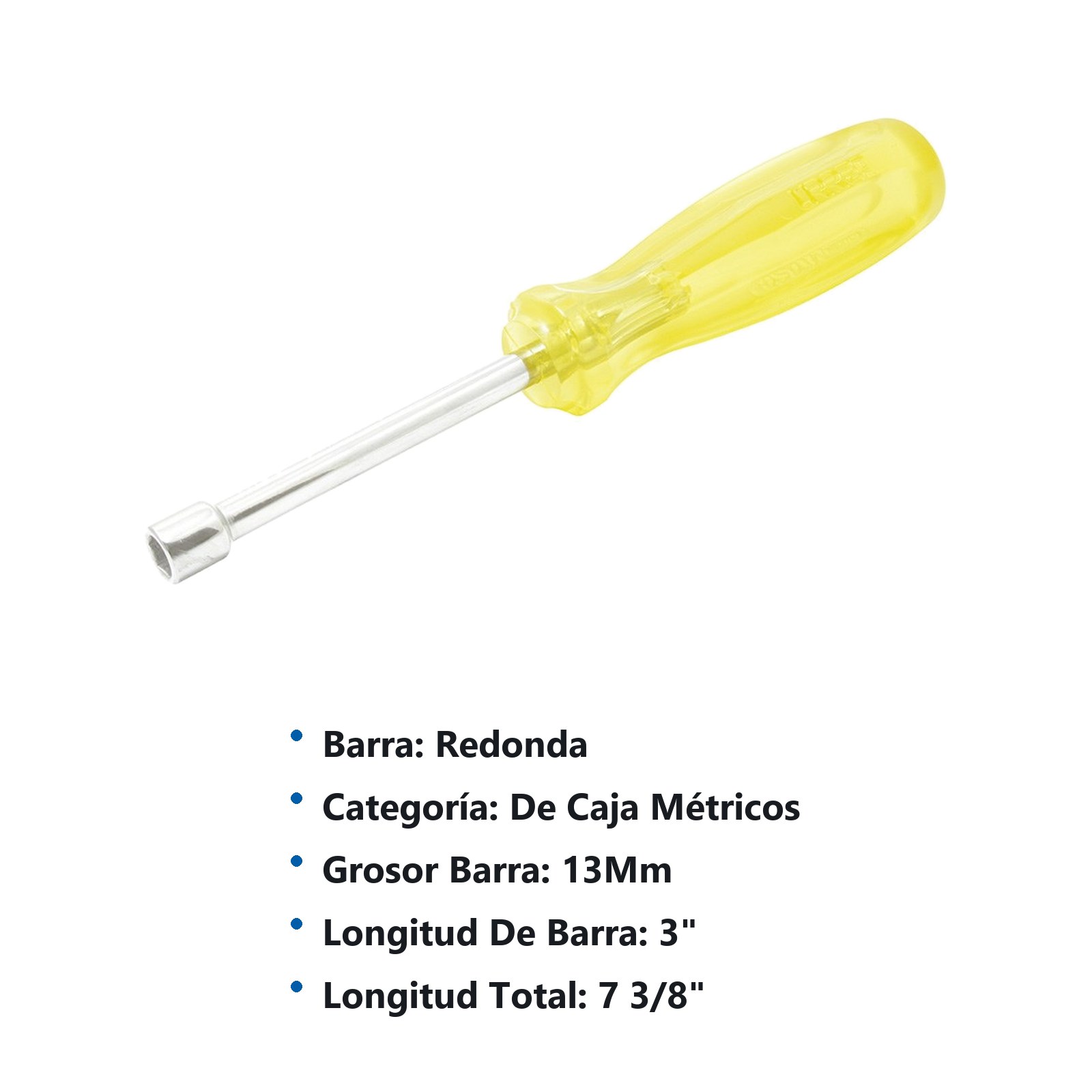 Destornillador con mango ámbar, de caja métrico 13 mm x 3" Urrea - Imagen 3