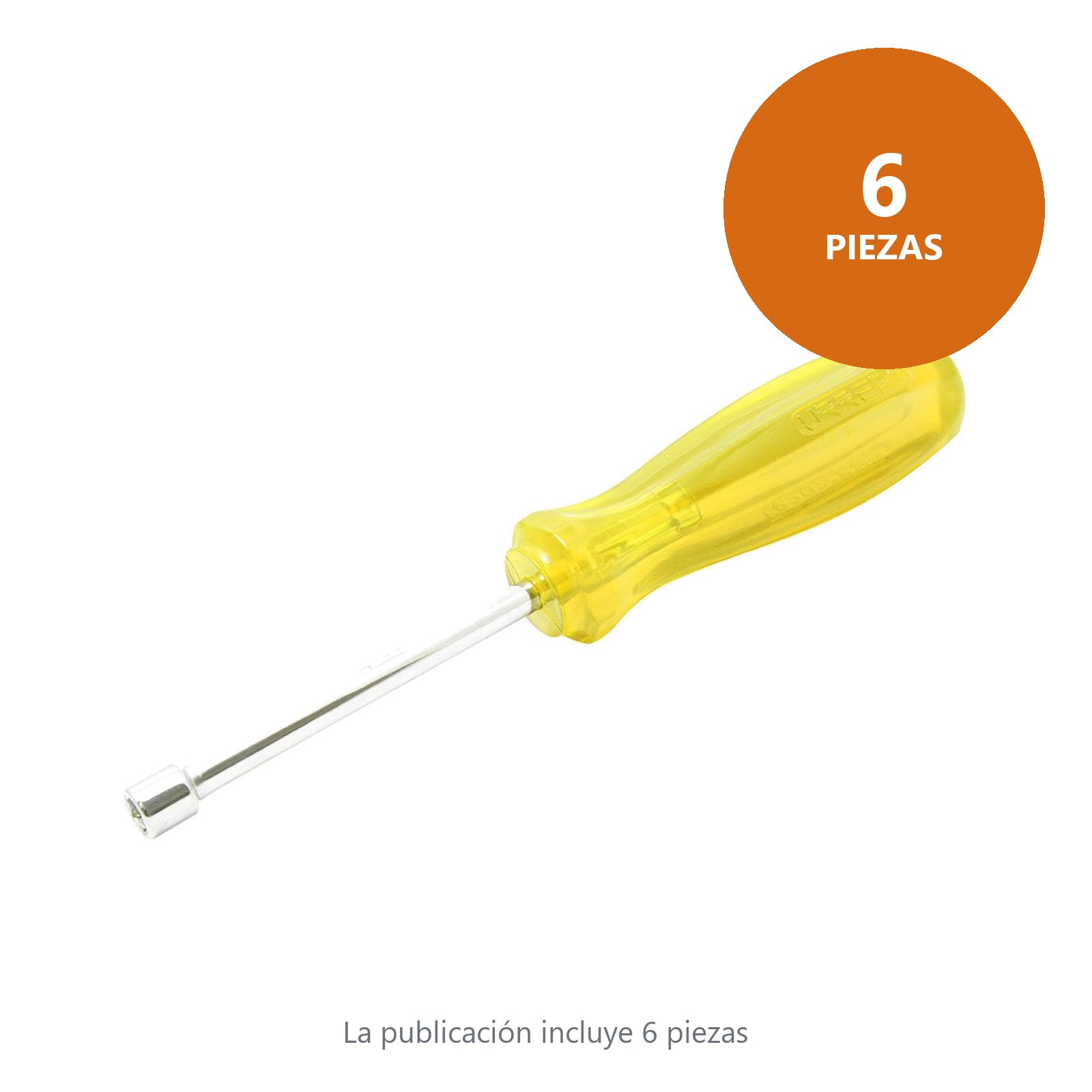 Destornillador con mango ámbar, de caja en pulgadas 9/16" x 3" Urrea - Imagen 2