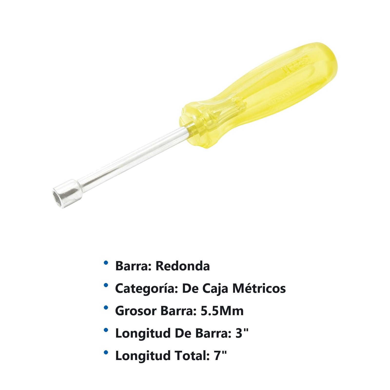 Destornillador con mango ámbar, de caja métrico 5.5 mm x 3" Urrea - Imagen 3