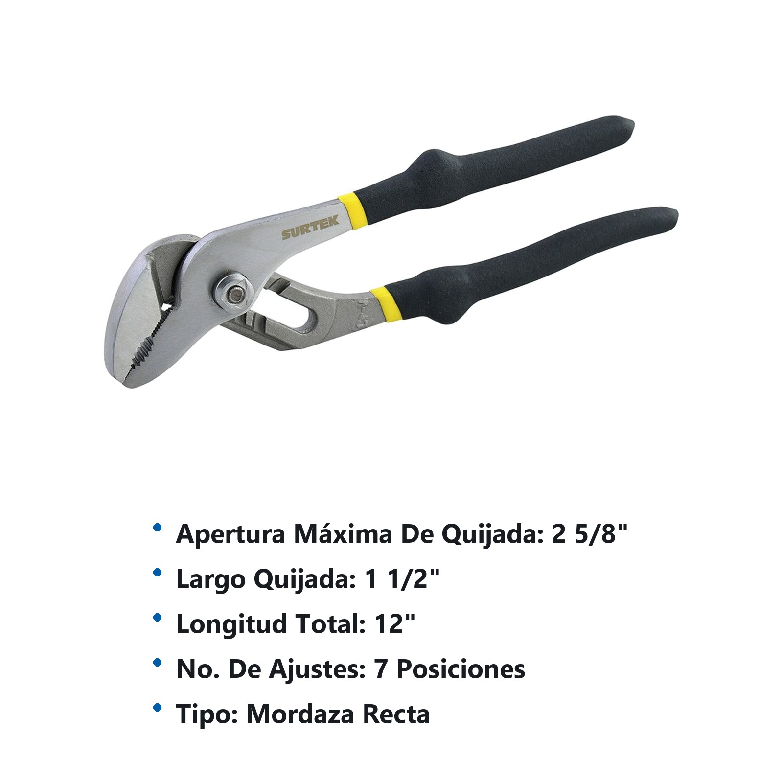 Pinza de extensión de 6 posiciones de 12" Surtek - Imagen 2